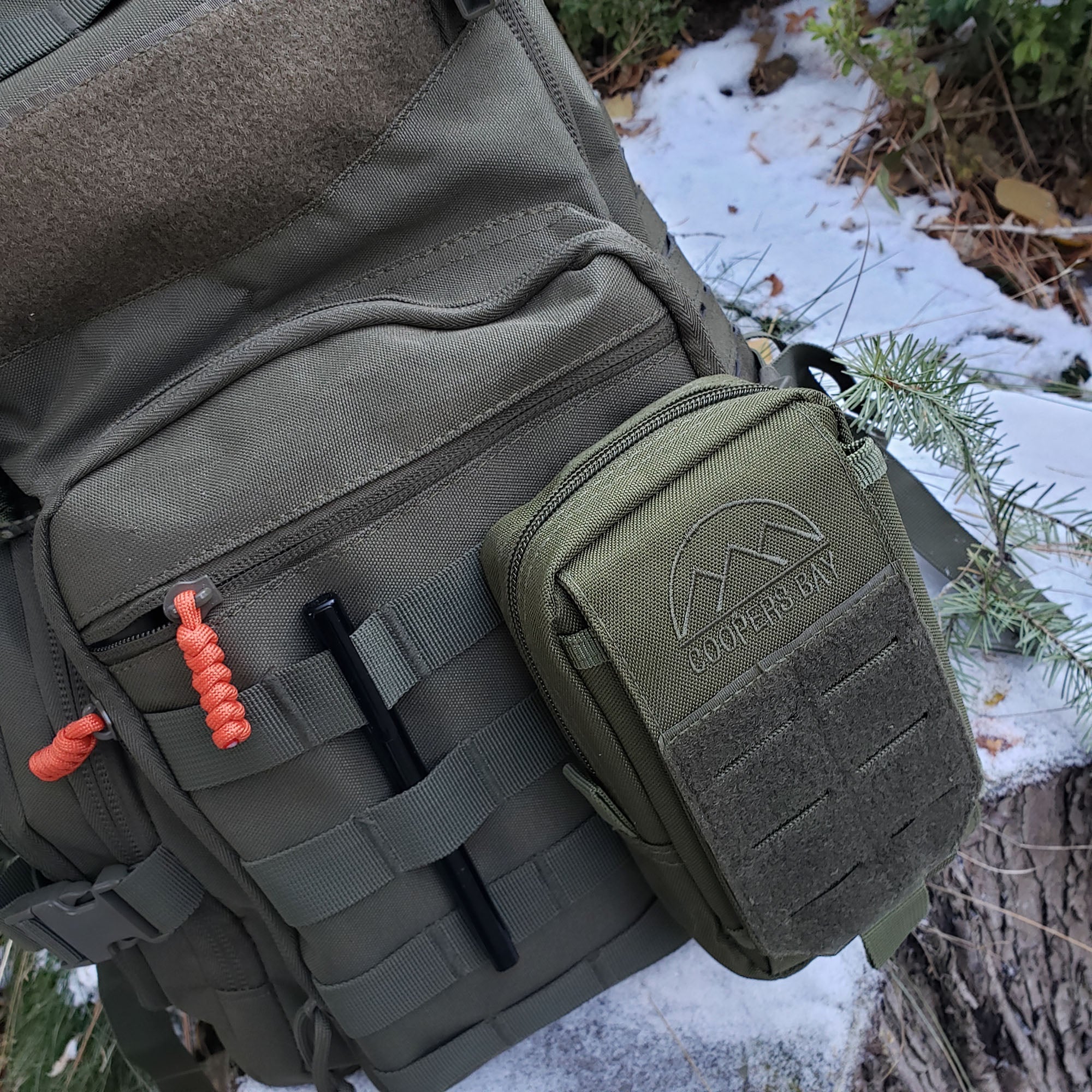 Nylon "Possibles" Bag - Pack and Store Small Items - Molle / PALS Attachment Straps for Belt or Pack Carry - Image 3