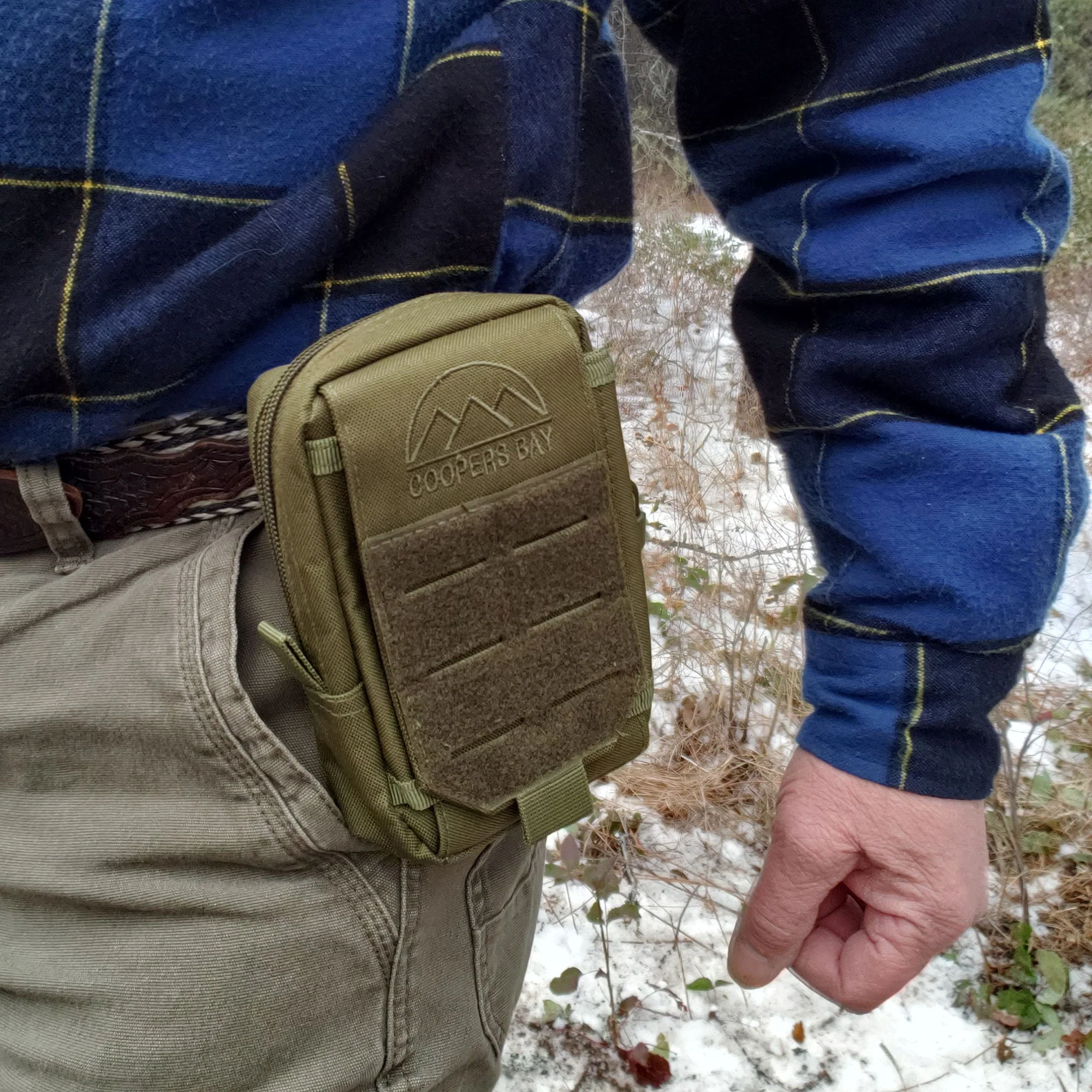 Nylon "Possibles" Bag - Pack and Store Small Items - Molle / PALS Attachment Straps for Belt or Pack Carry - Image 4