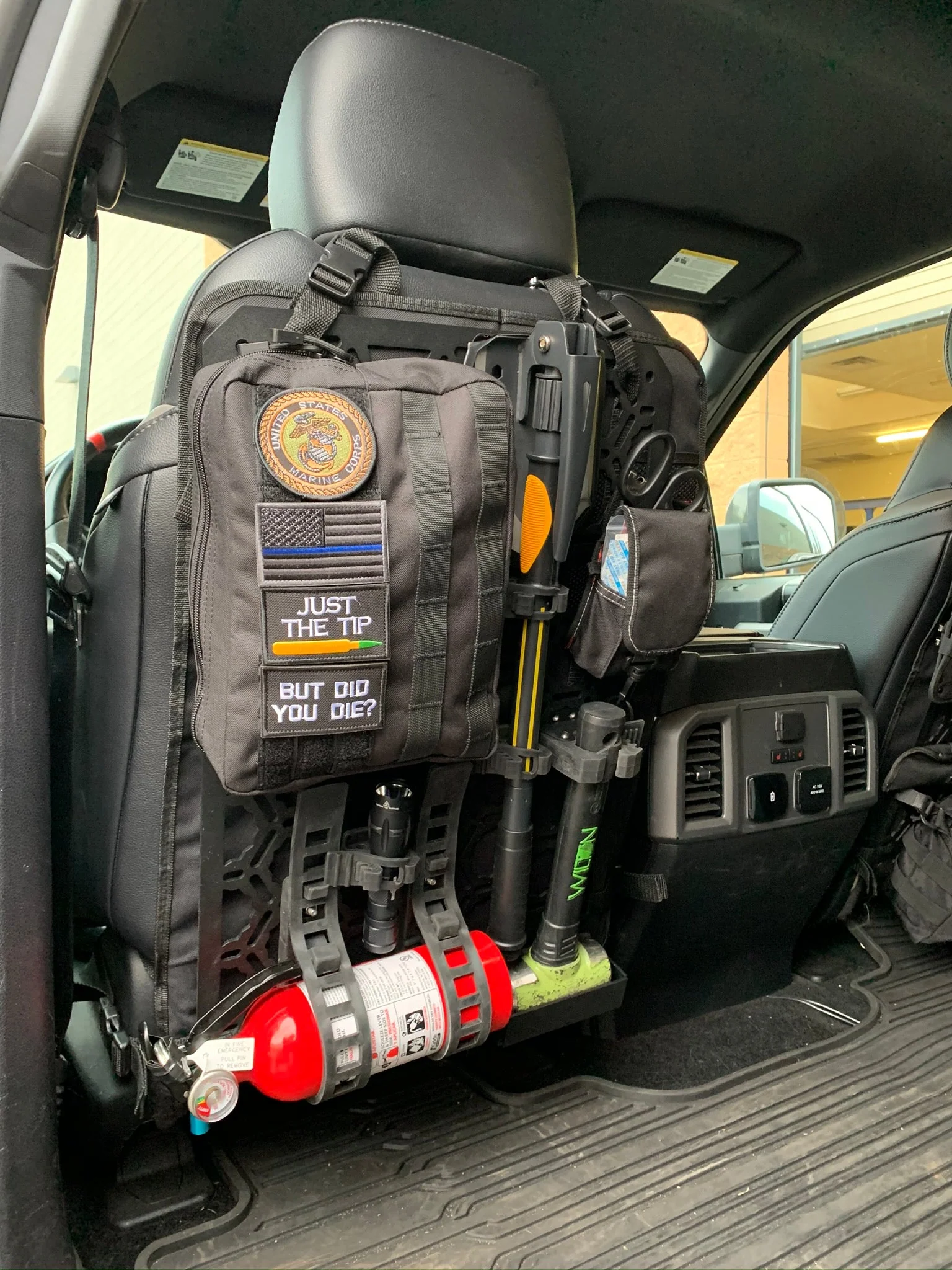 Off-Road Seat Back Panel Kit with Shovel - Hammer - Fire Extinguisher - Image 3