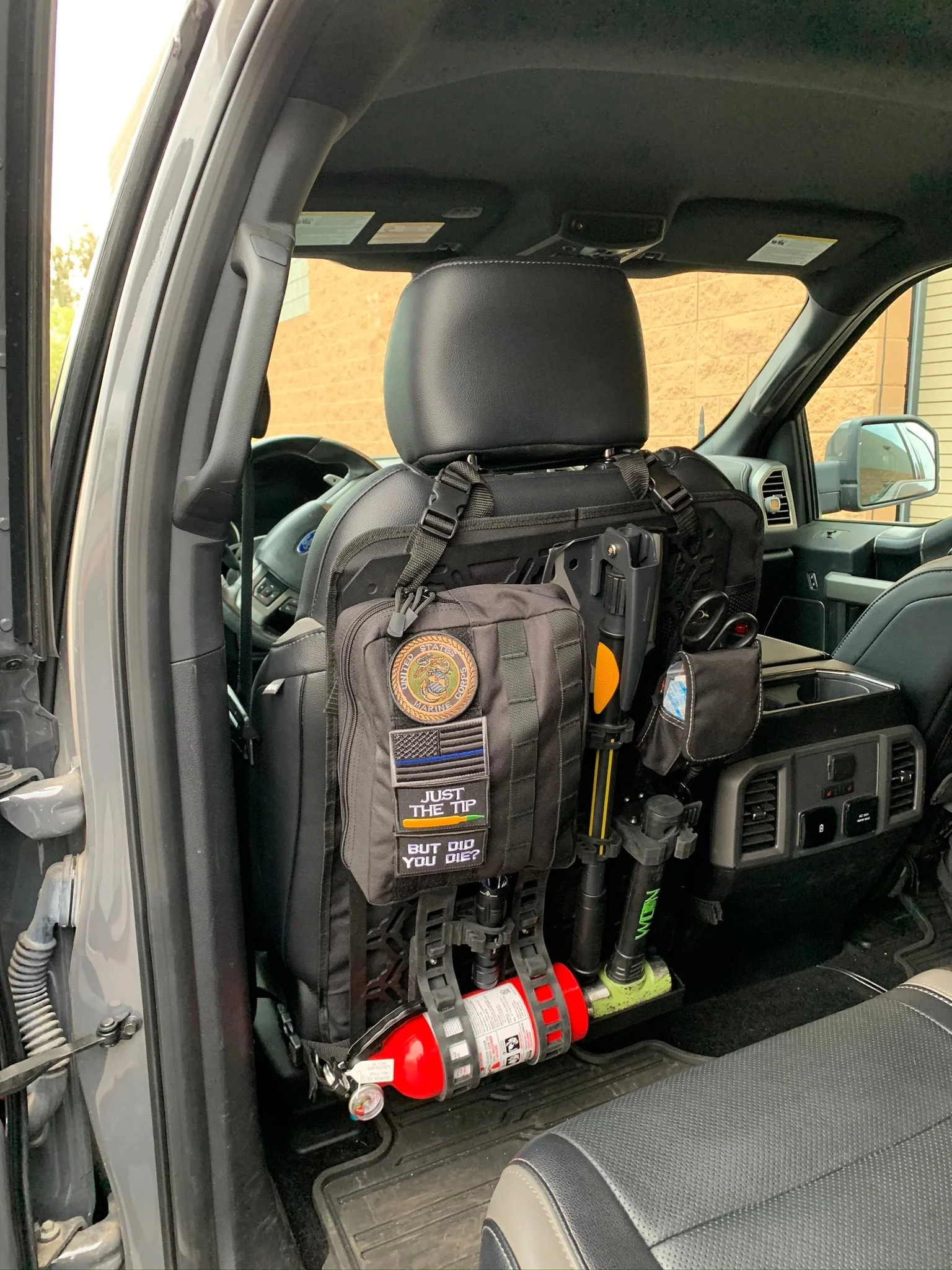 Off-Road Seat Back Panel Kit with Shovel - Hammer - Fire Extinguisher - Image 5