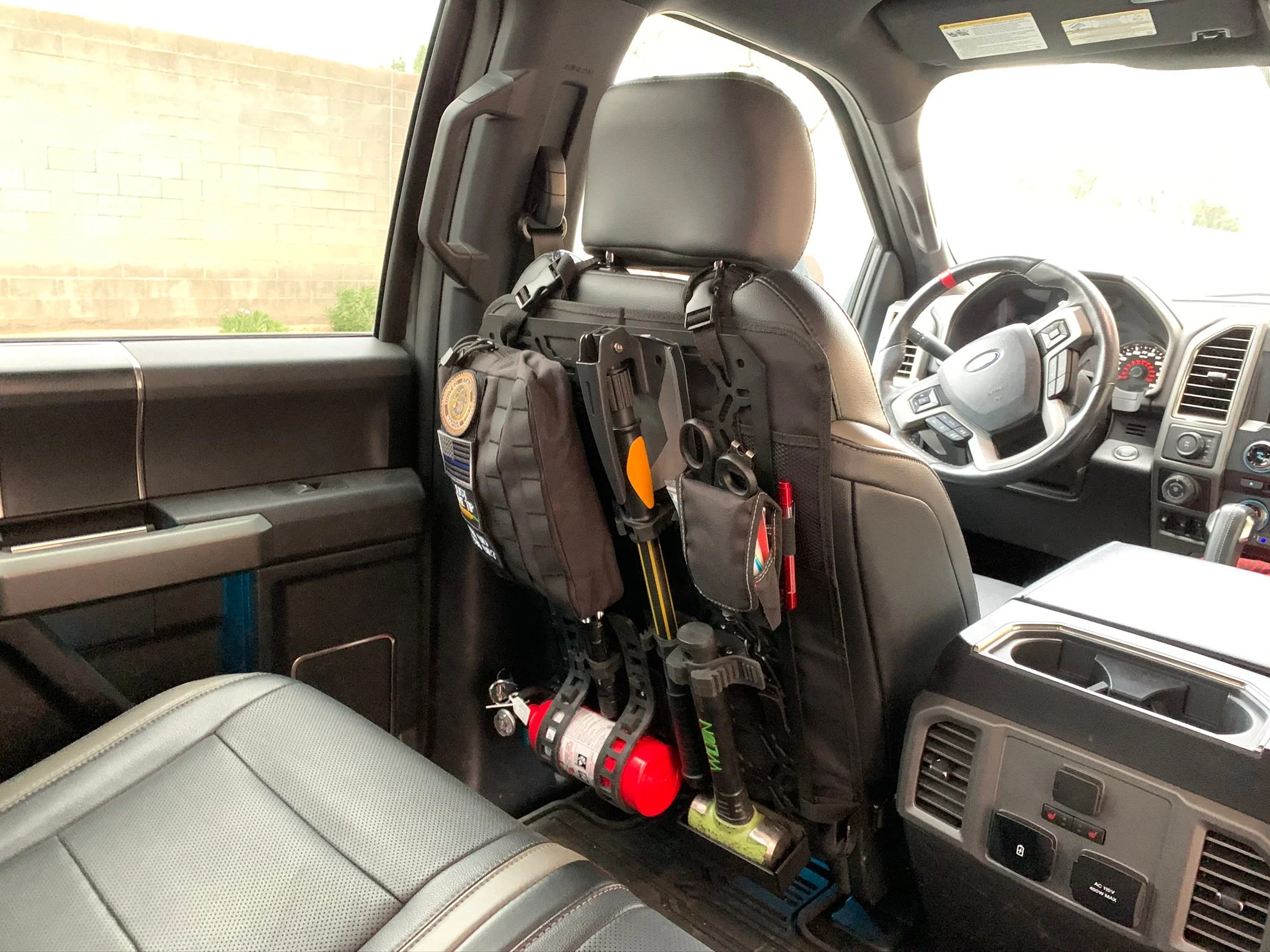 Off-Road Seat Back Panel Kit with Shovel - Hammer - Fire Extinguisher - Image 9