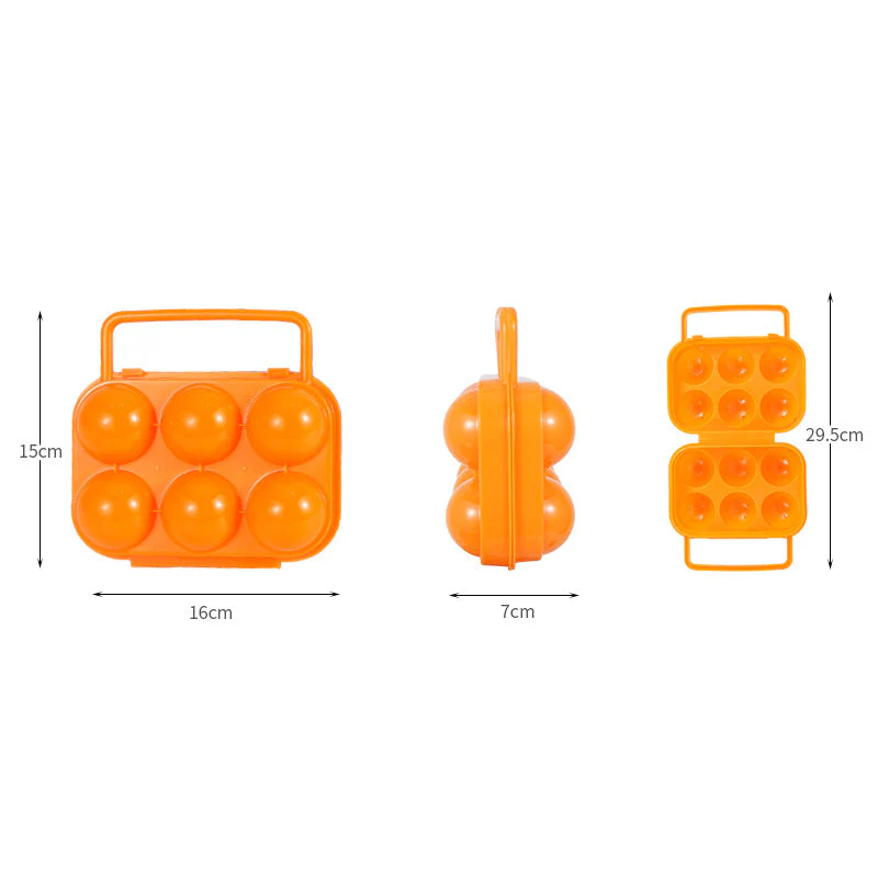 Outdoor 6-Grid Egg Box Portable Portable Egg Protection Tray New Household Pp Material Egg Tray - Image 3