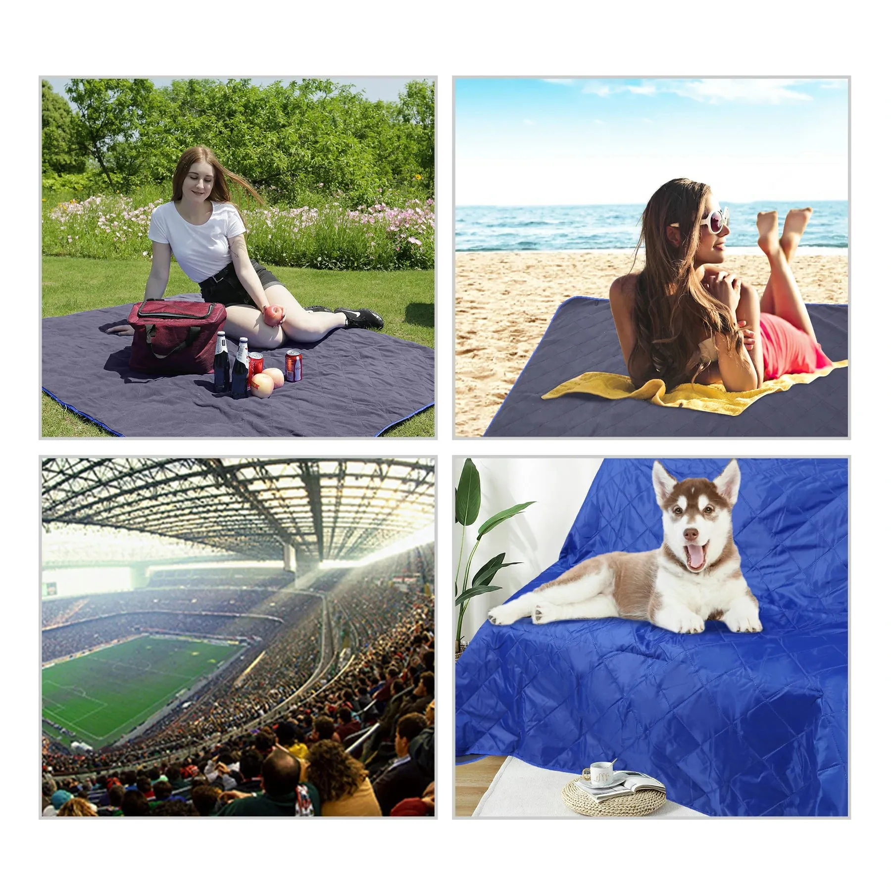 Outdoor Waterproof Blanket with Warm Fleece - Image 3