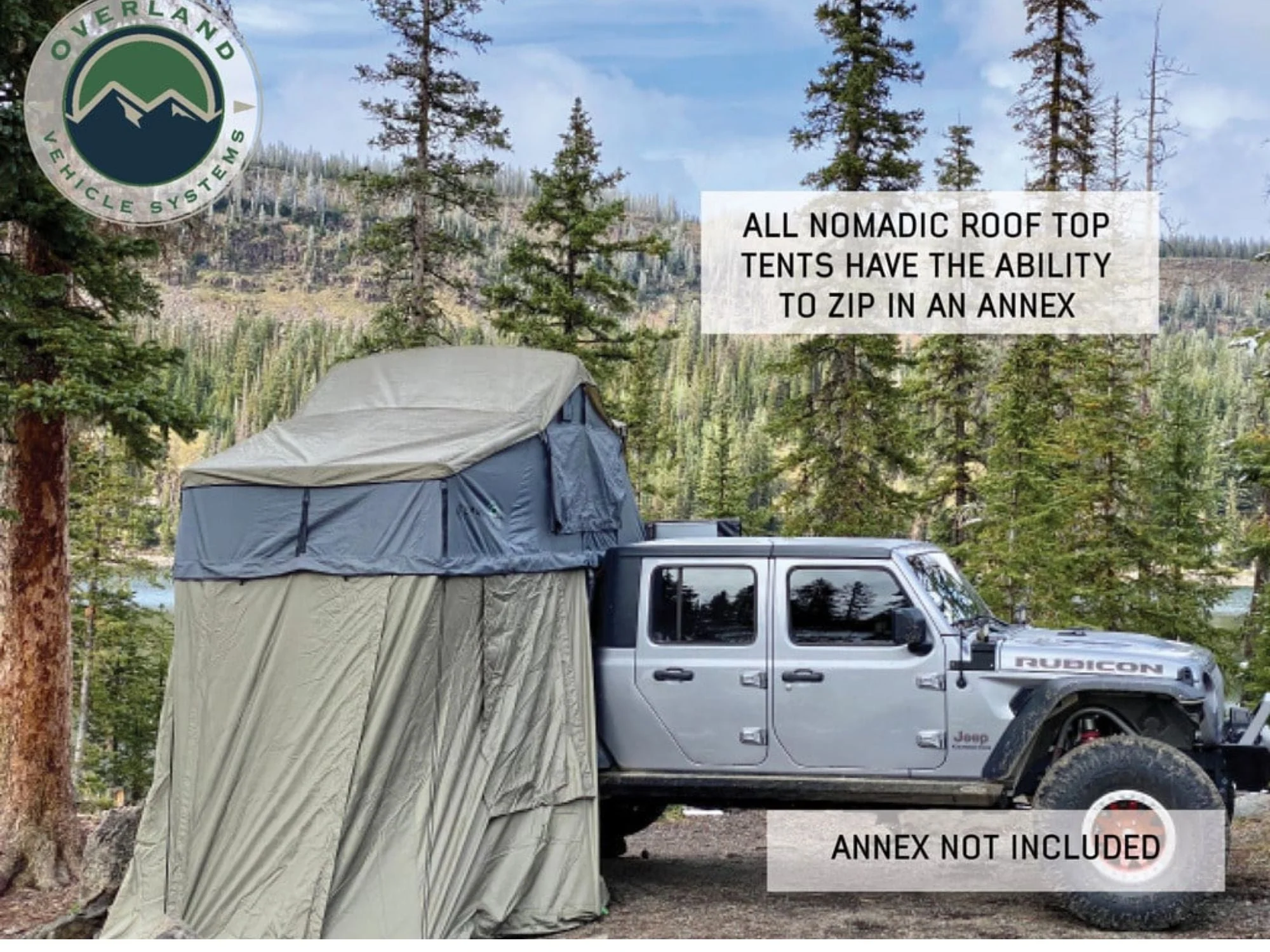 Overland Vehicle Systems Nomadic 4 Roof Top Tent - 4 Person - Image 4