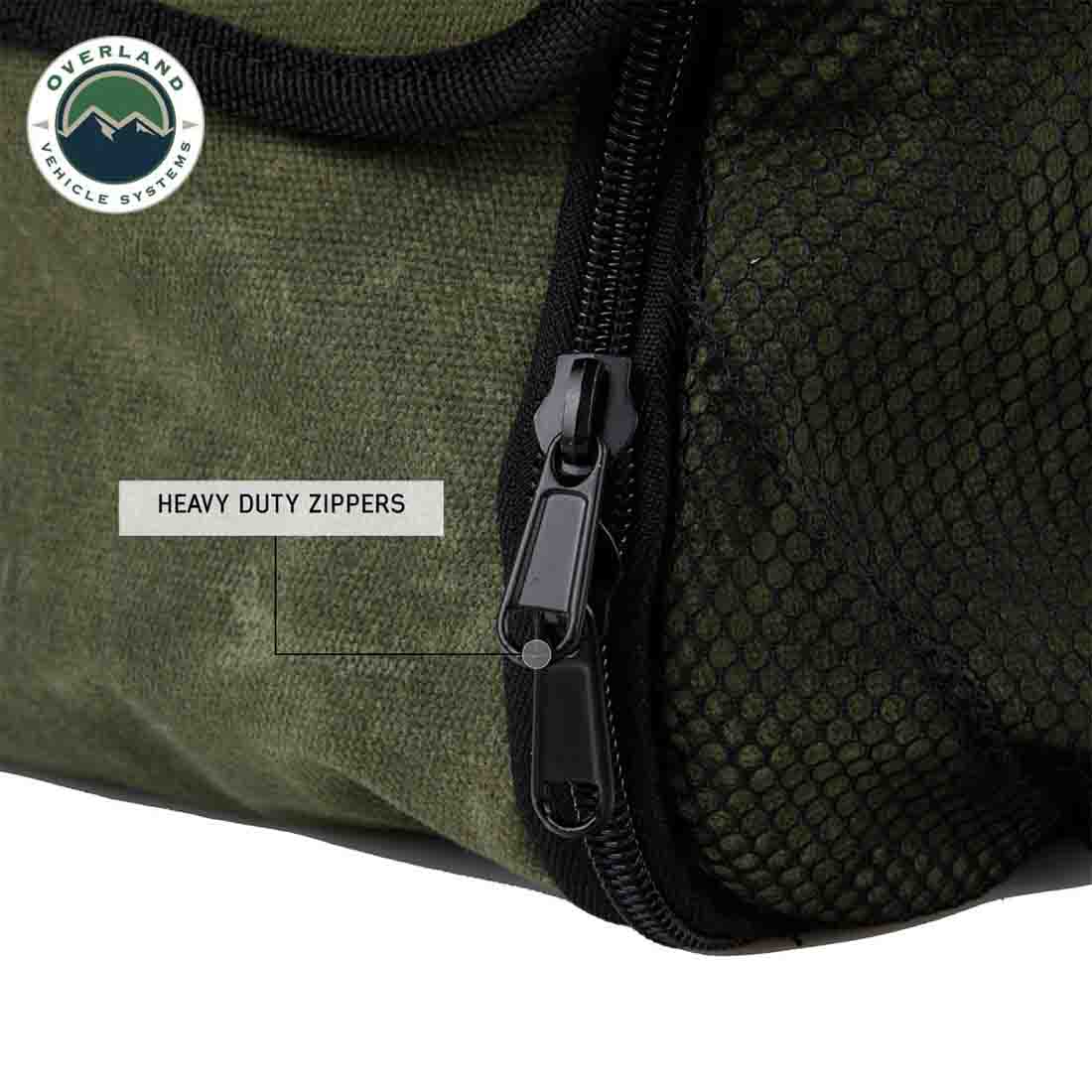 Overnight Bag with Handle & Straps - #16 Waxed Canvas Storage - Image 4