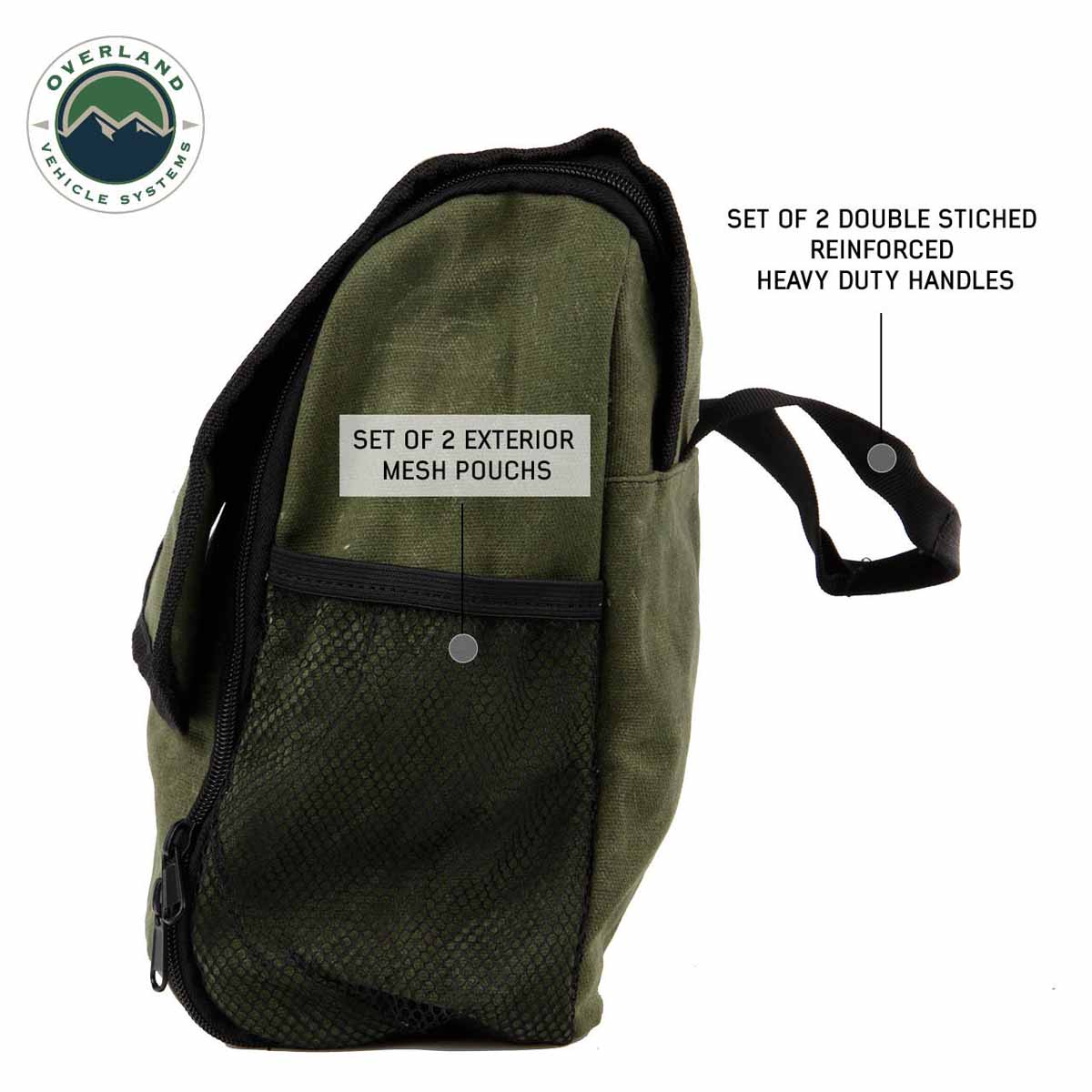 Overnight Bag with Handle & Straps - #16 Waxed Canvas Storage - Image 5
