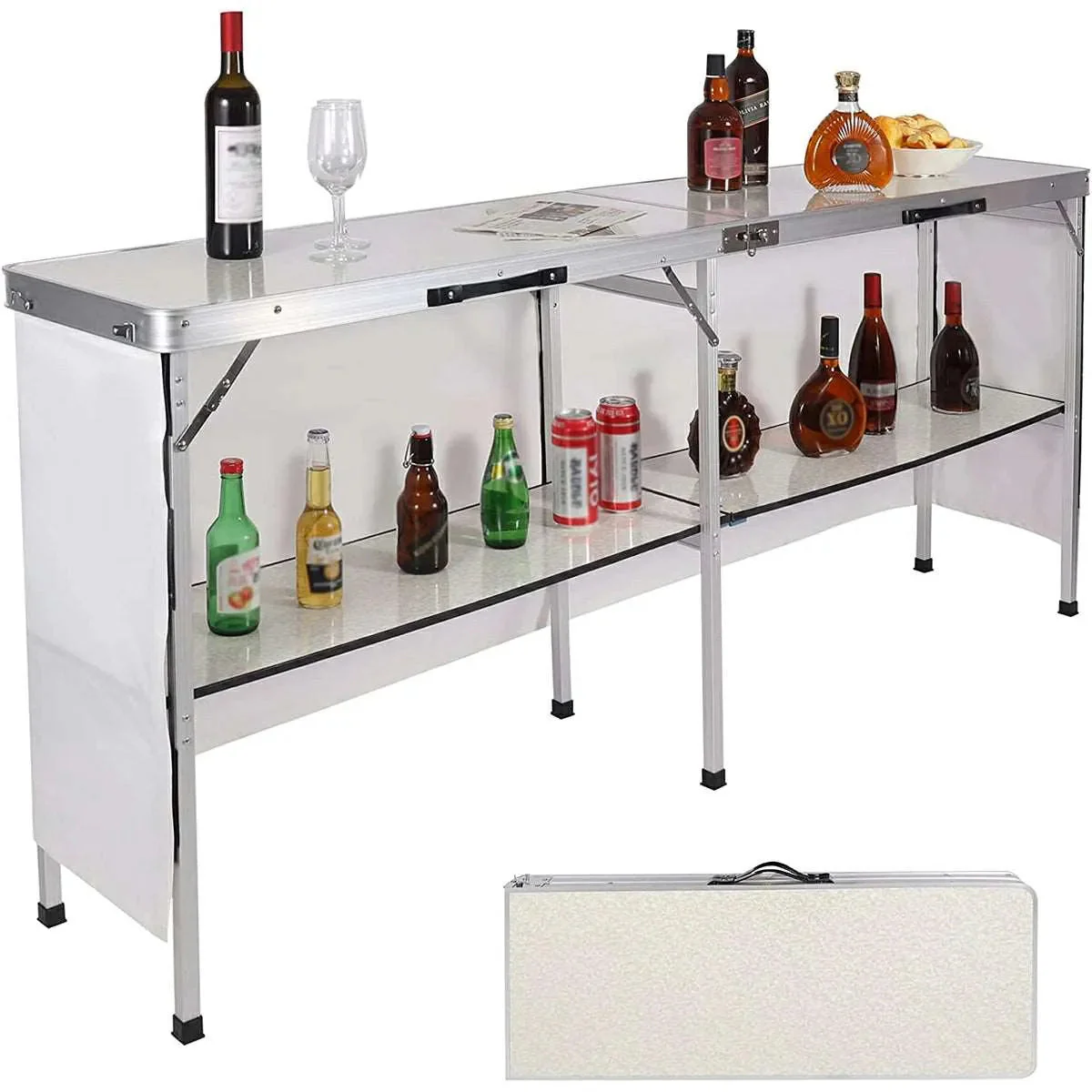 Portable Bar Table for Events with Double Layer - Image 15