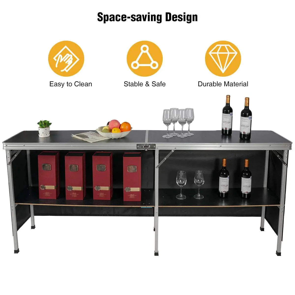 Portable Bar Table for Events with Double Layer - Image 8