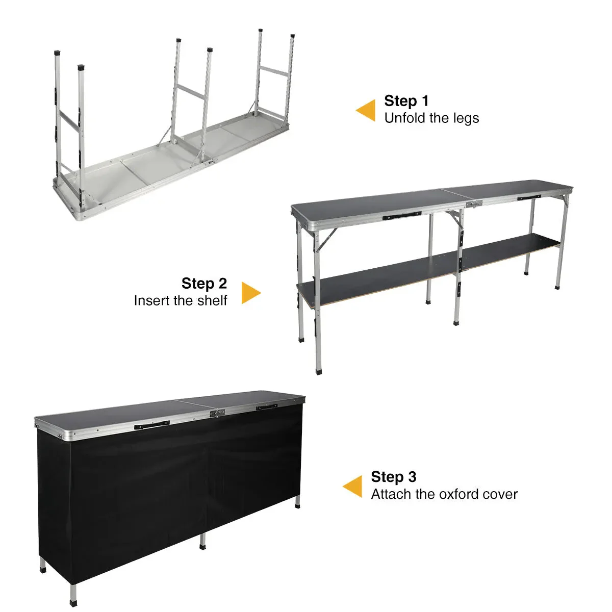 Portable Bar Table for Events with Double Layer - Image 9