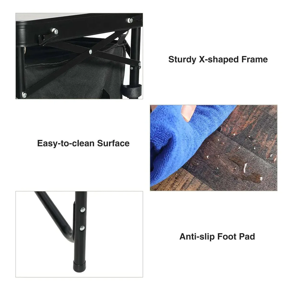 Portable Camping Kitchen Table with Storage Organizer for Outdoor - Image 13