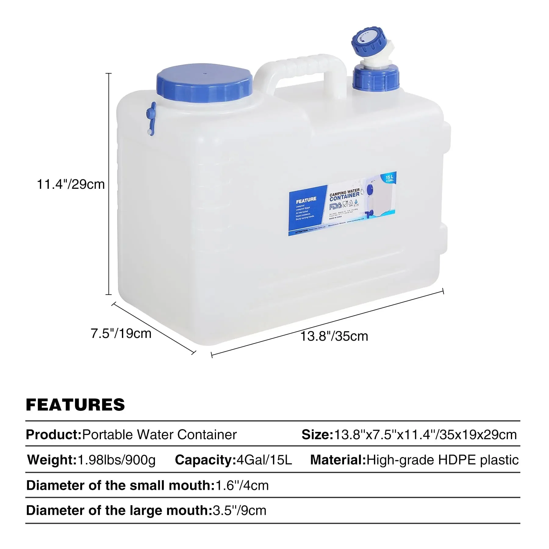 Portable Camping Water Container with Spigot and Wheels - Image 10