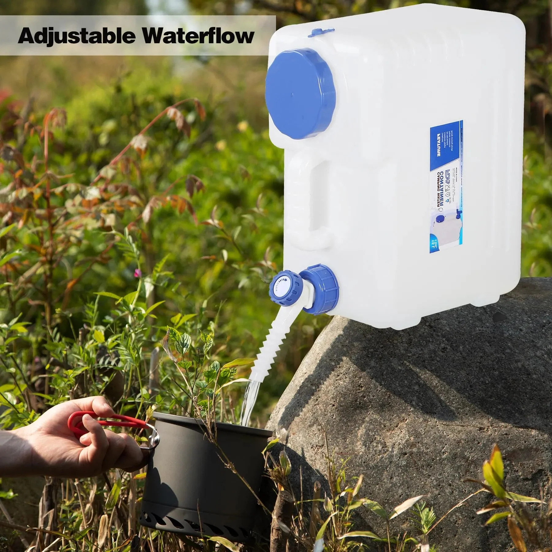 Portable Camping Water Container with Spigot and Wheels - Image 18