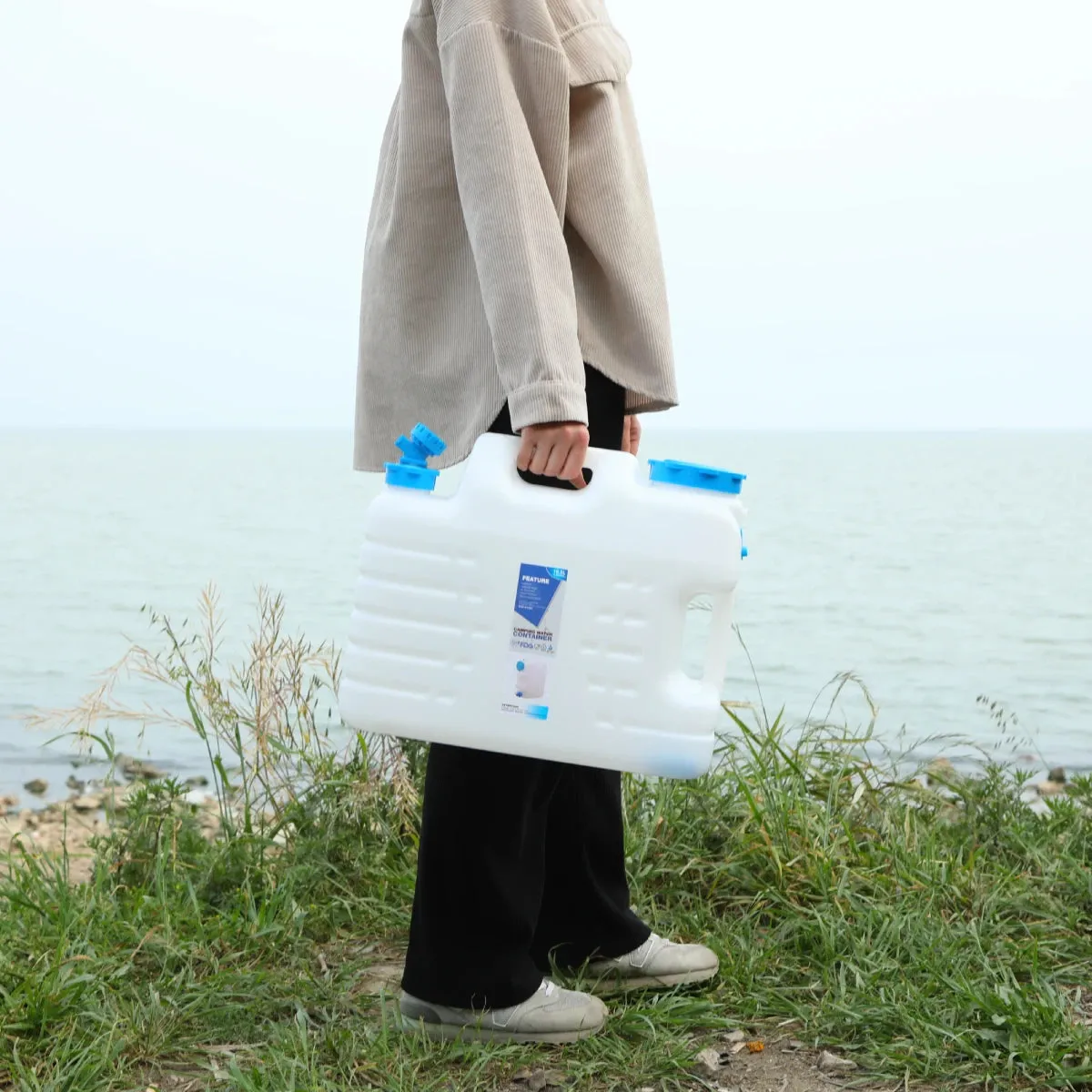 Portable Camping Water Container with Spigot and Wheels - Image 3