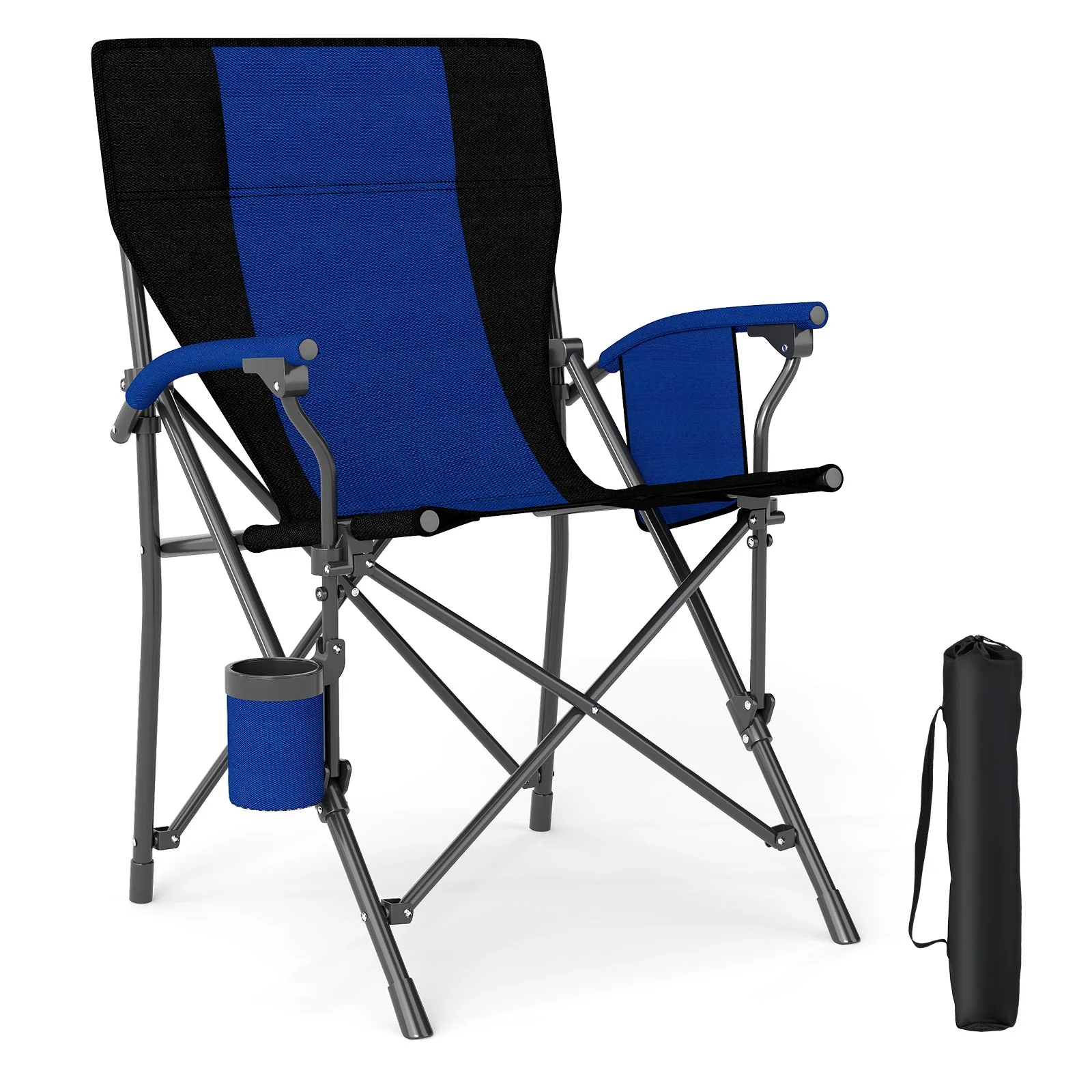 Portable Folding Oxford Cloth Camping Chair with Cup Holder and Side Pocket - Image 12