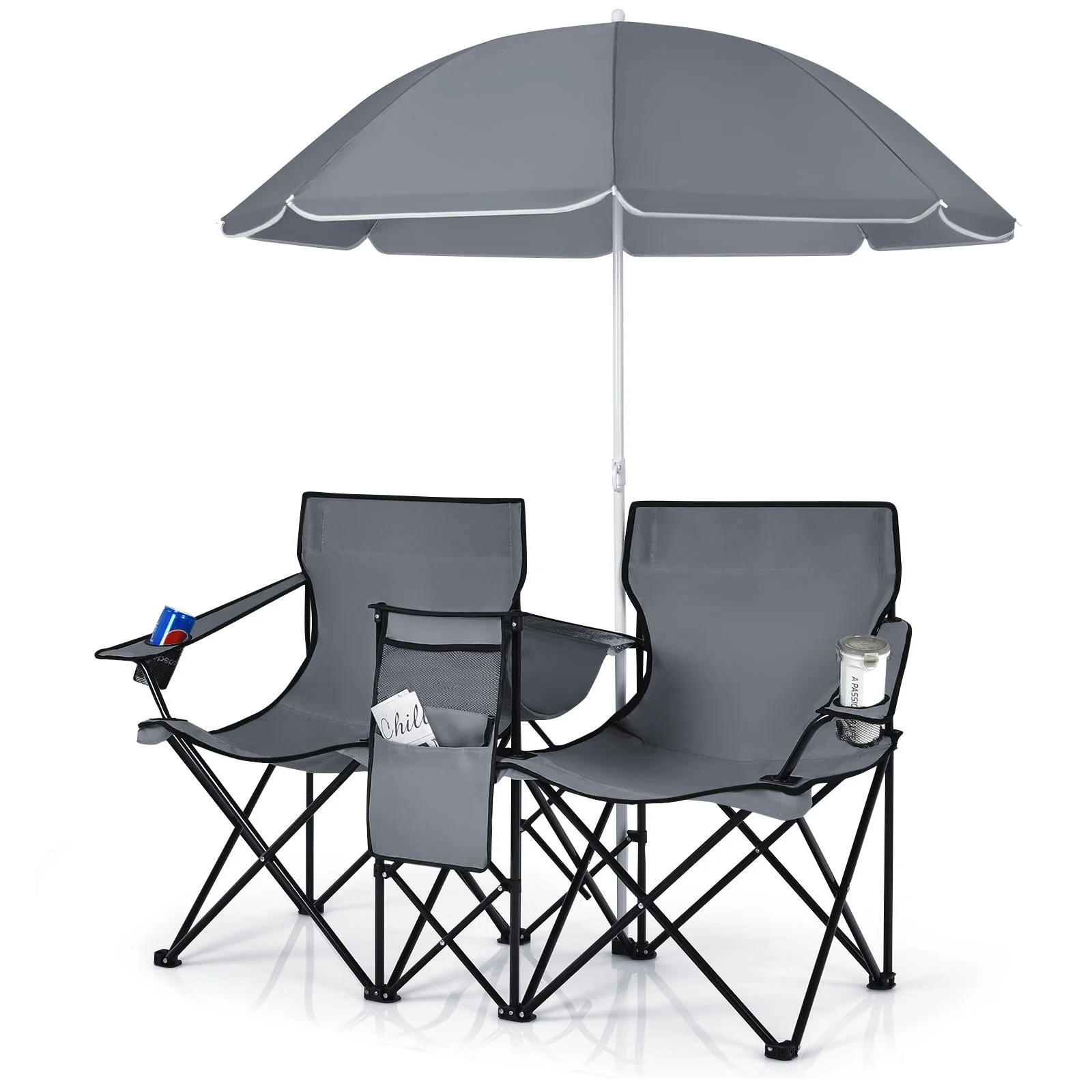 Portable Folding Picnic Double Chair - Image 19