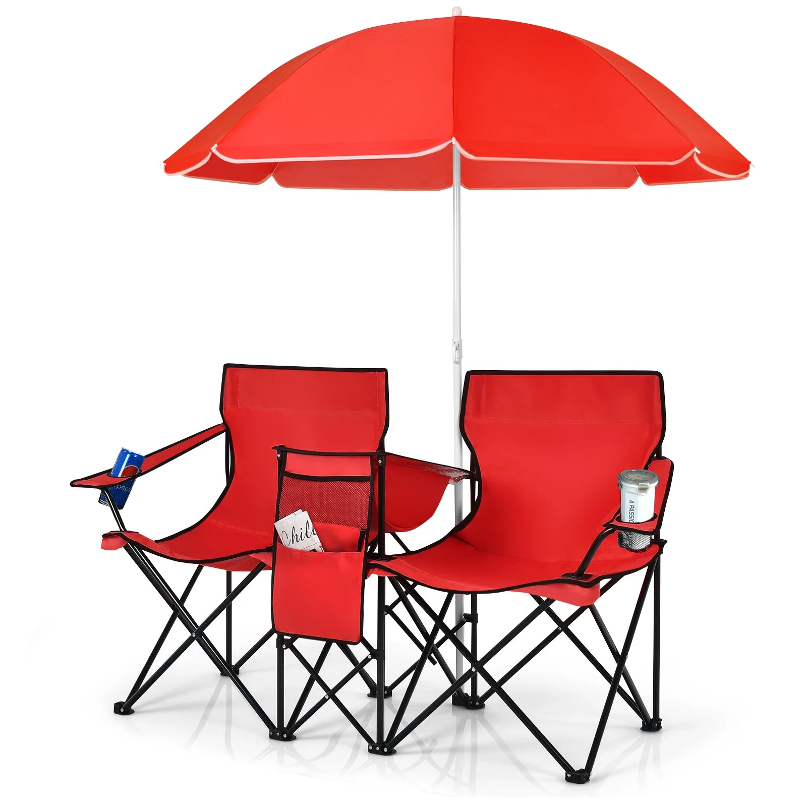 Portable Folding Picnic Double Chair - Image 43