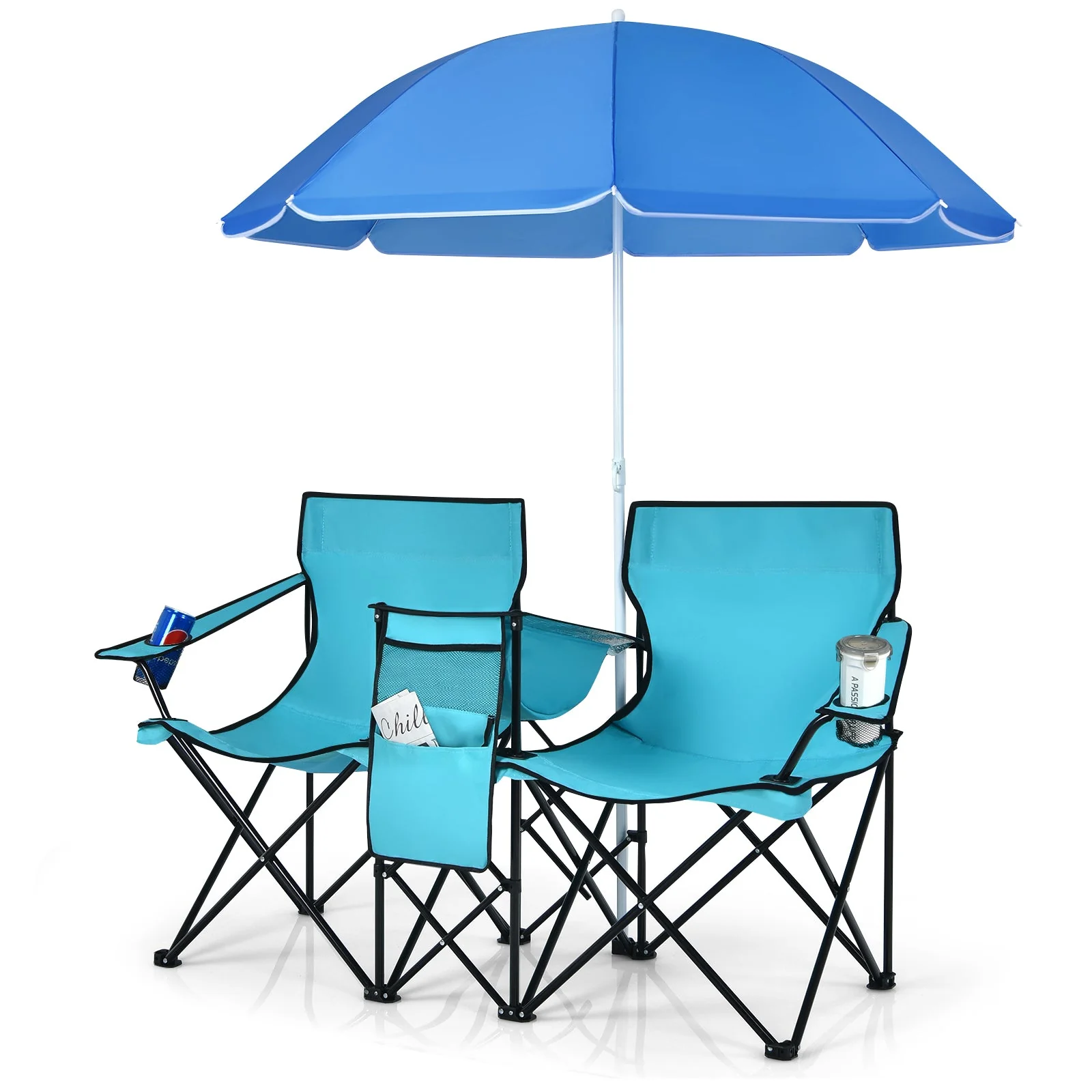 Portable Folding Picnic Double Chair - Image 51