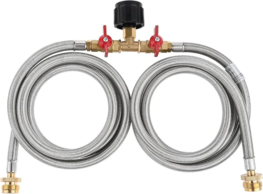 Propane Two Way Y Splitter Adapter Hose