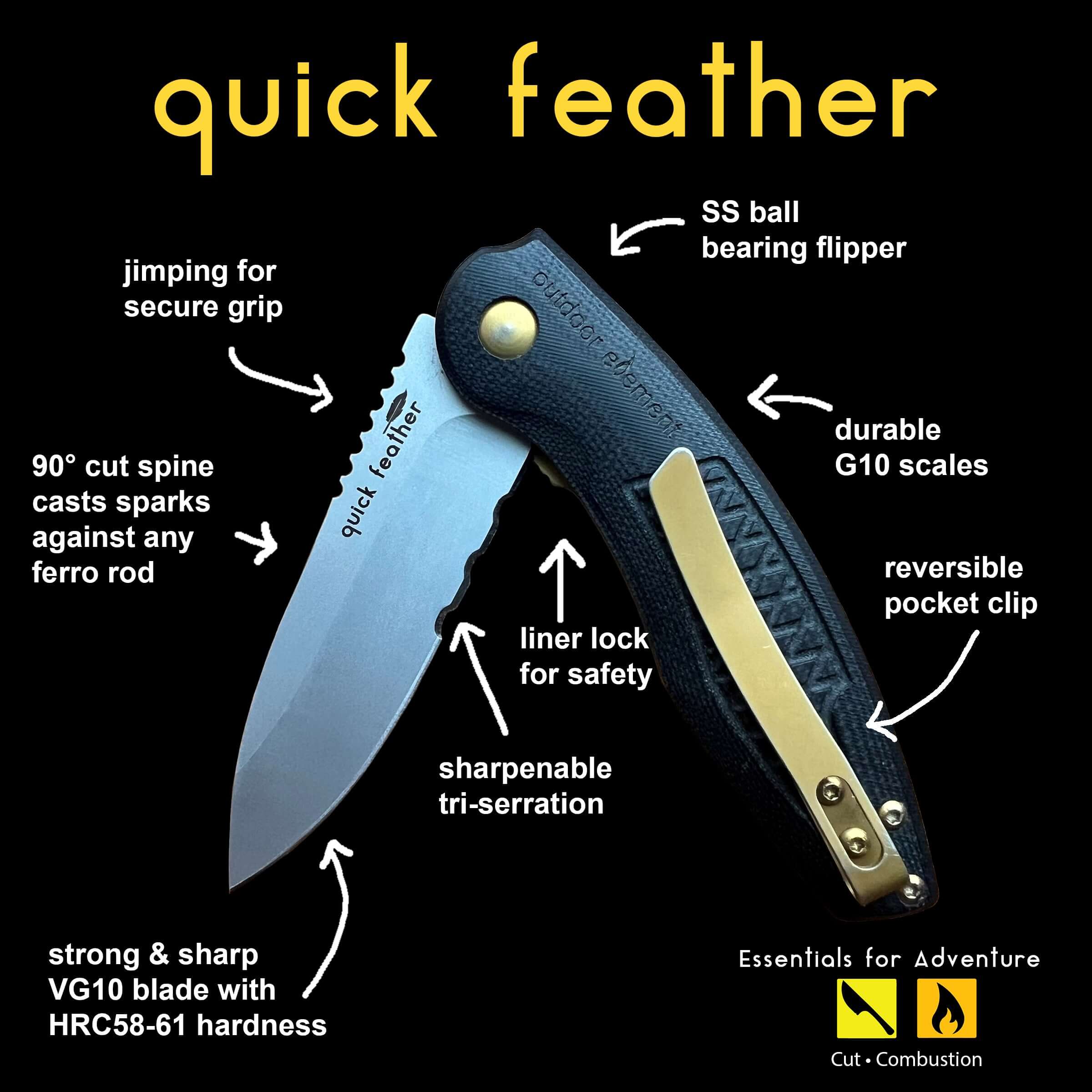 Quick Feather Folding Knife - Image 2