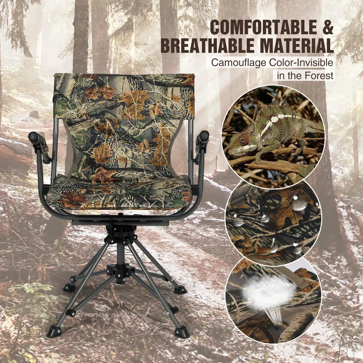 REDCAMP 360 Degree Swivel Hunting Chair for Blinds - Image 2