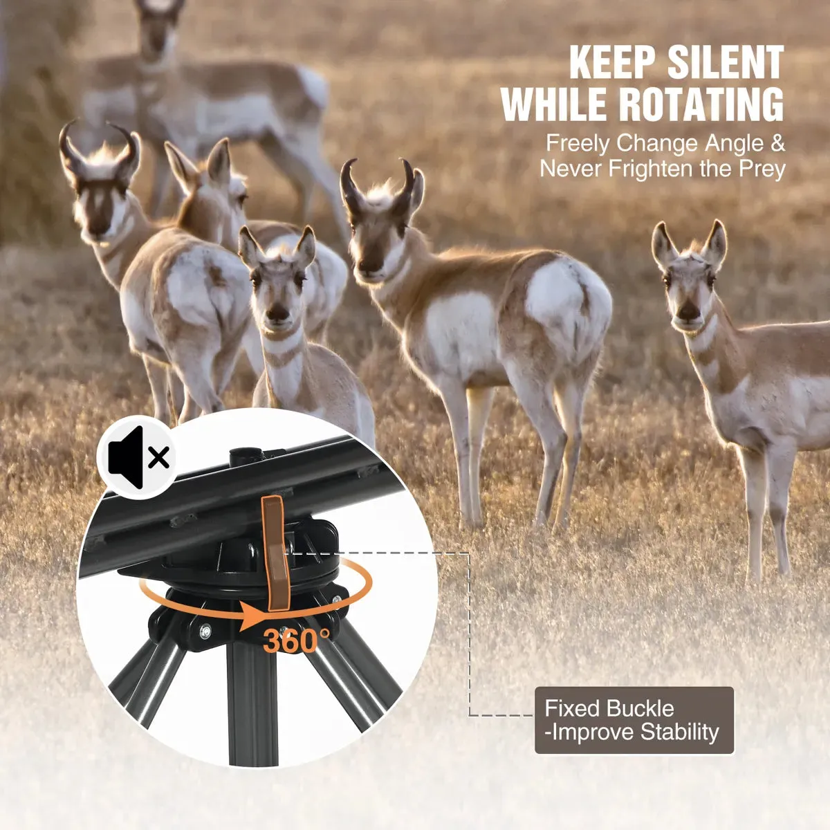 REDCAMP 360 Degree Swivel Hunting Chair for Blinds - Image 4