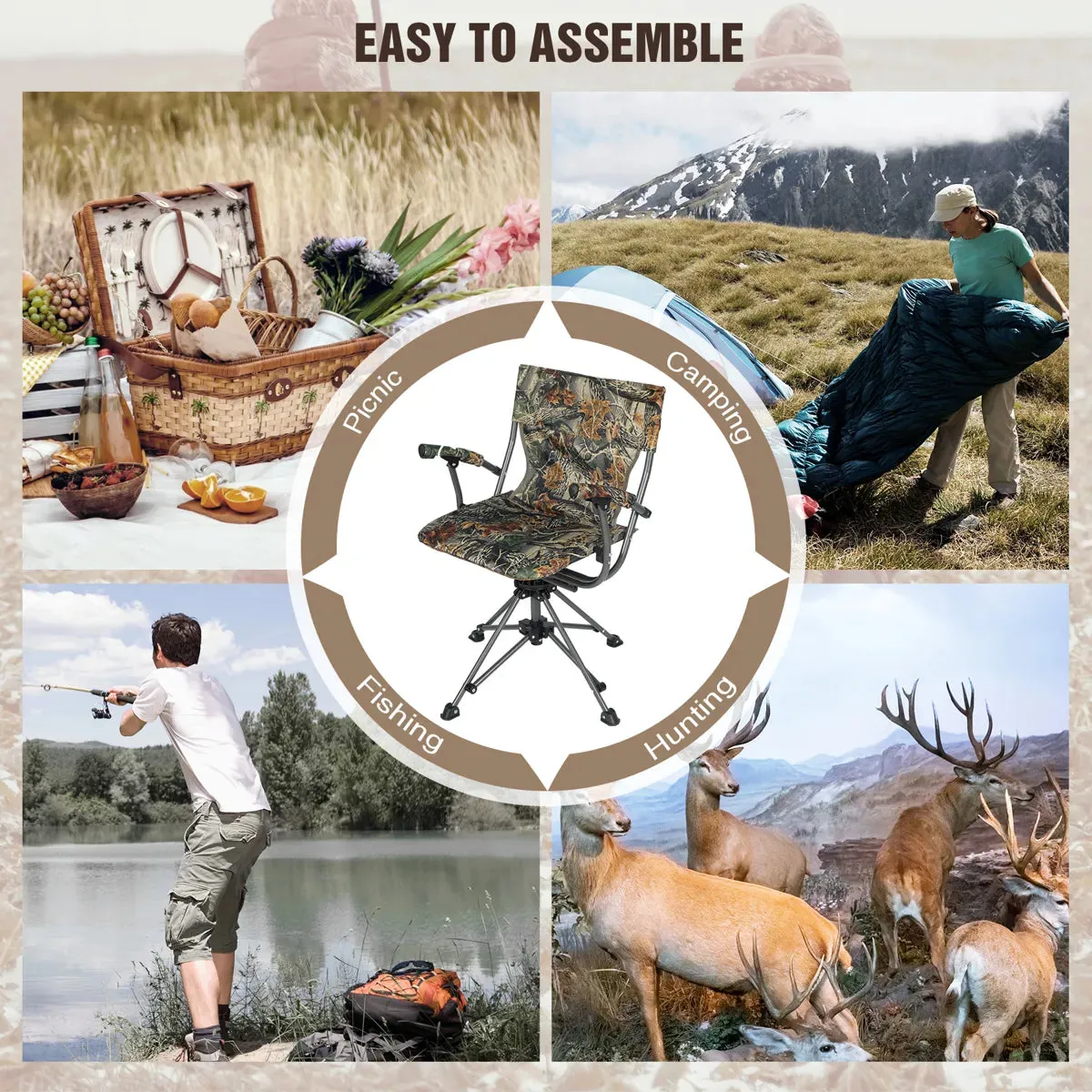 REDCAMP 360 Degree Swivel Hunting Chair for Blinds - Image 7