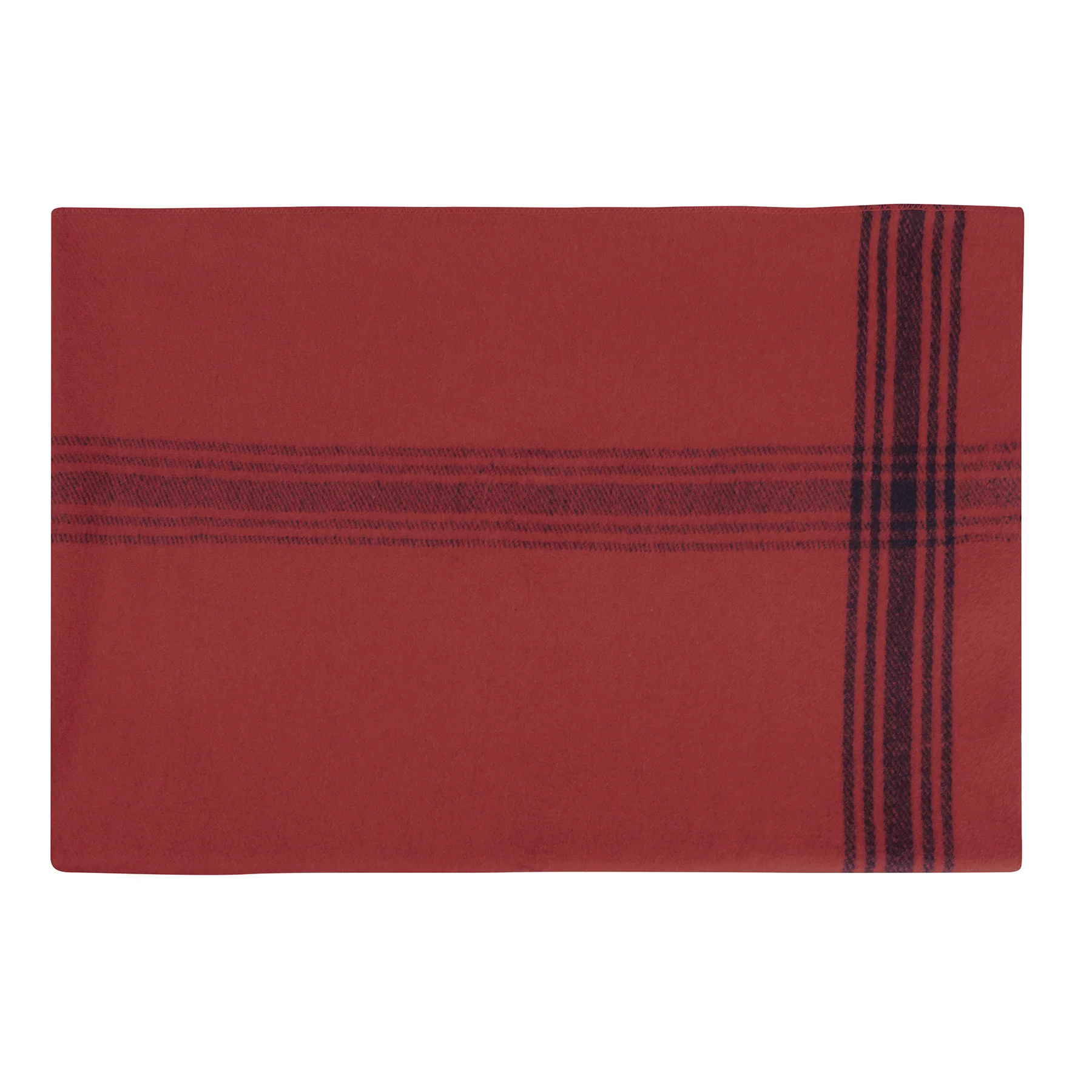 Rothco Striped Outdoor Wool Blanket  Red / Navy Blue - Image 3