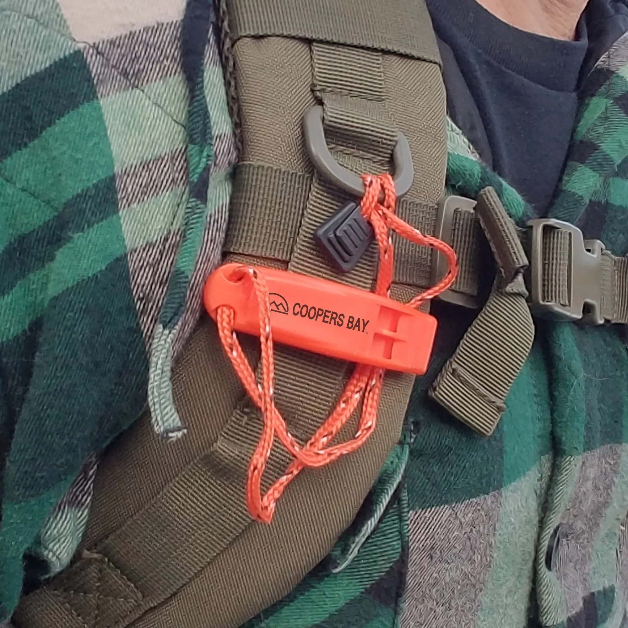 Safety Whistle, Clip-On with Neck Lanyard, 2-pack - Image 2