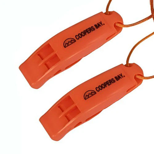 Safety Whistle, Clip-On with Neck Lanyard, 2-pack - Image 6