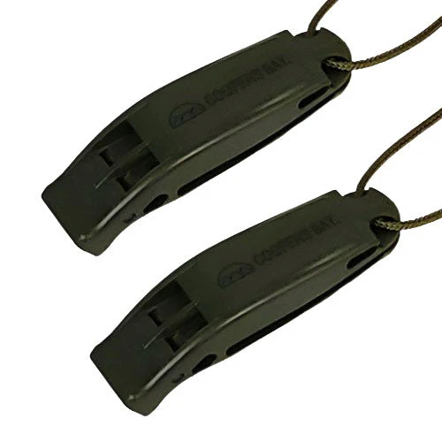 Safety Whistle, Clip-On with Neck Lanyard, 2-pack - Image 7
