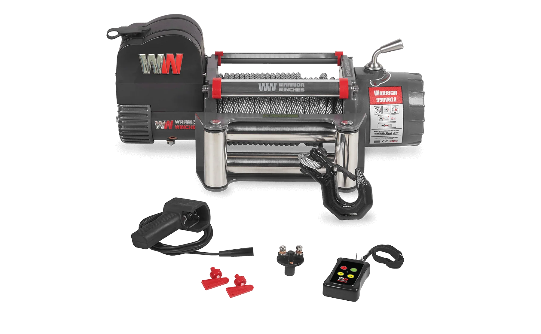 Samurai 10,000lb 12v Electric Winch - Steel Rope - Image 4