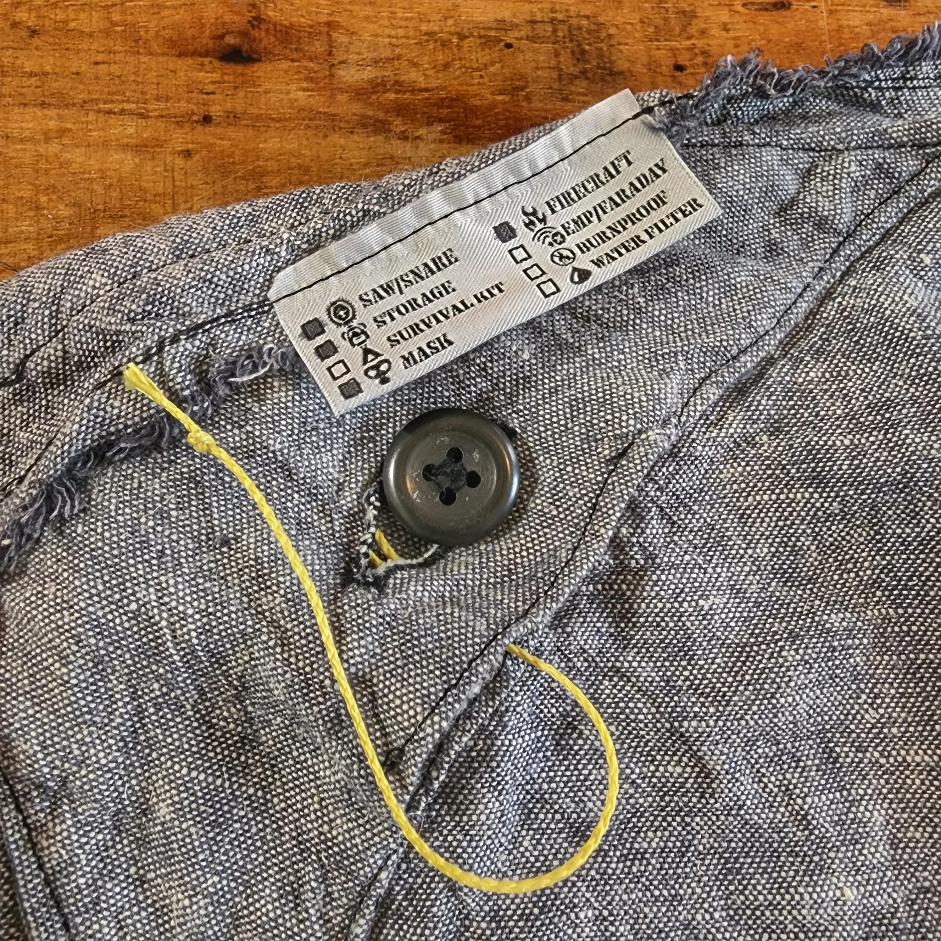 Saw Shemagh: Firestarter sewn button, built-in Kevlar Utility Saw, Fire Tinder border. - Image 29