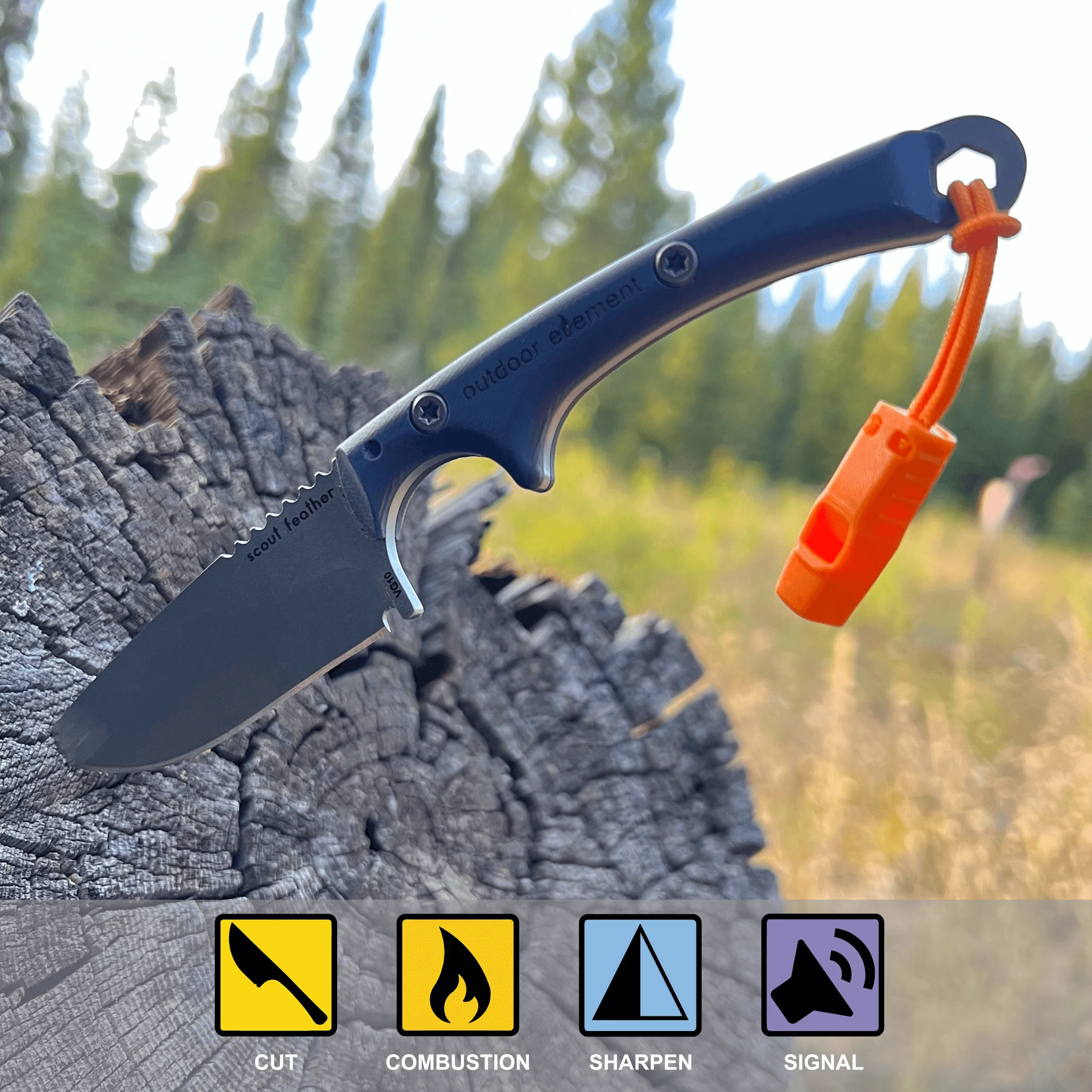 Scout Feather Adventure Survival Knife - Image 3