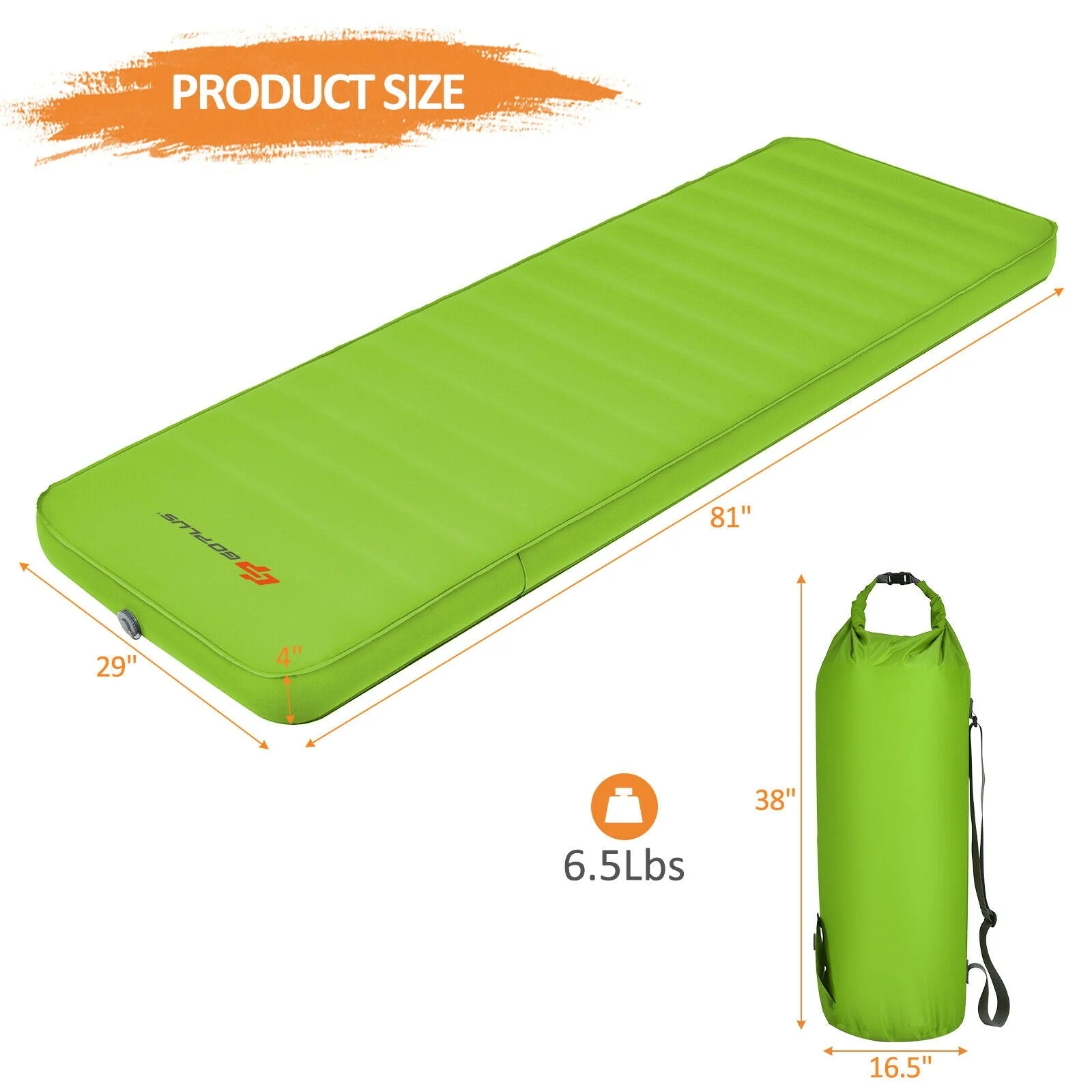 Self Inflating Folding Camping Sleeping Mattress with Carrying Bag - Image 13