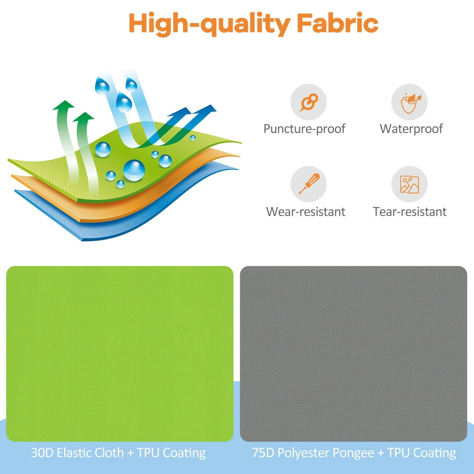 Self Inflating Folding Camping Sleeping Mattress with Carrying Bag - Image 16