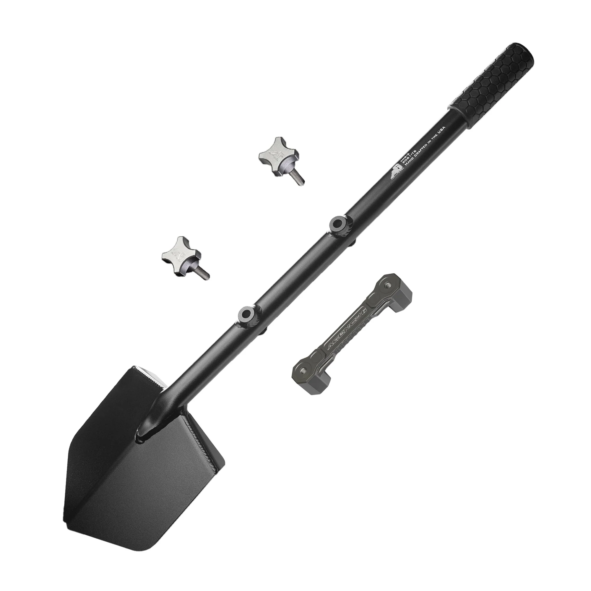 Shovel / Mount Combo - Black LONG Shovel / Grey SSM with Knobs - Image 2