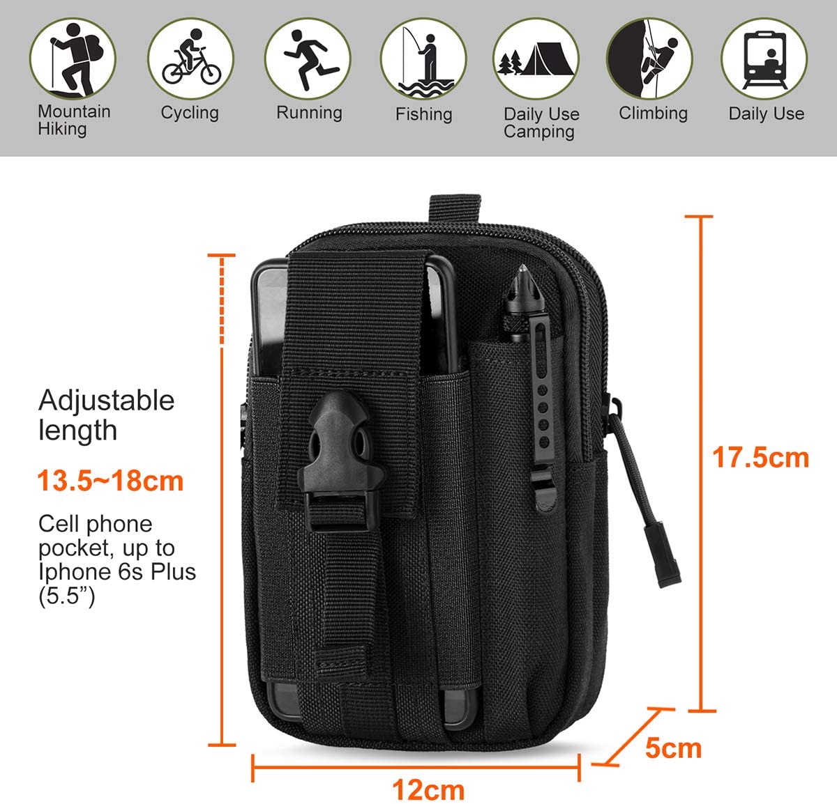 Small Personal Gear Molle pouch with pockets - Image 4