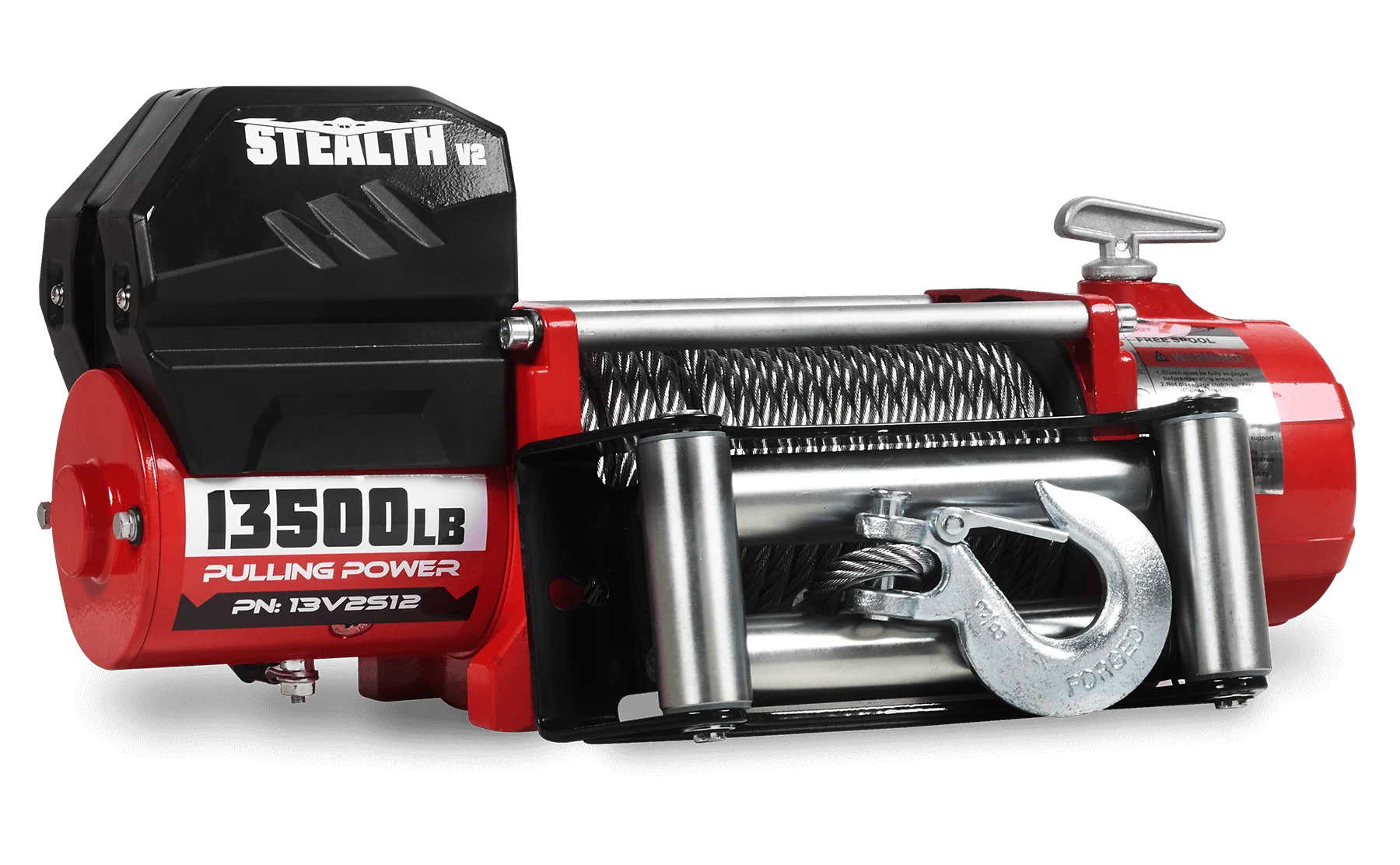 Stealth 13,500lb 12v Electric Winch - Steel Rope