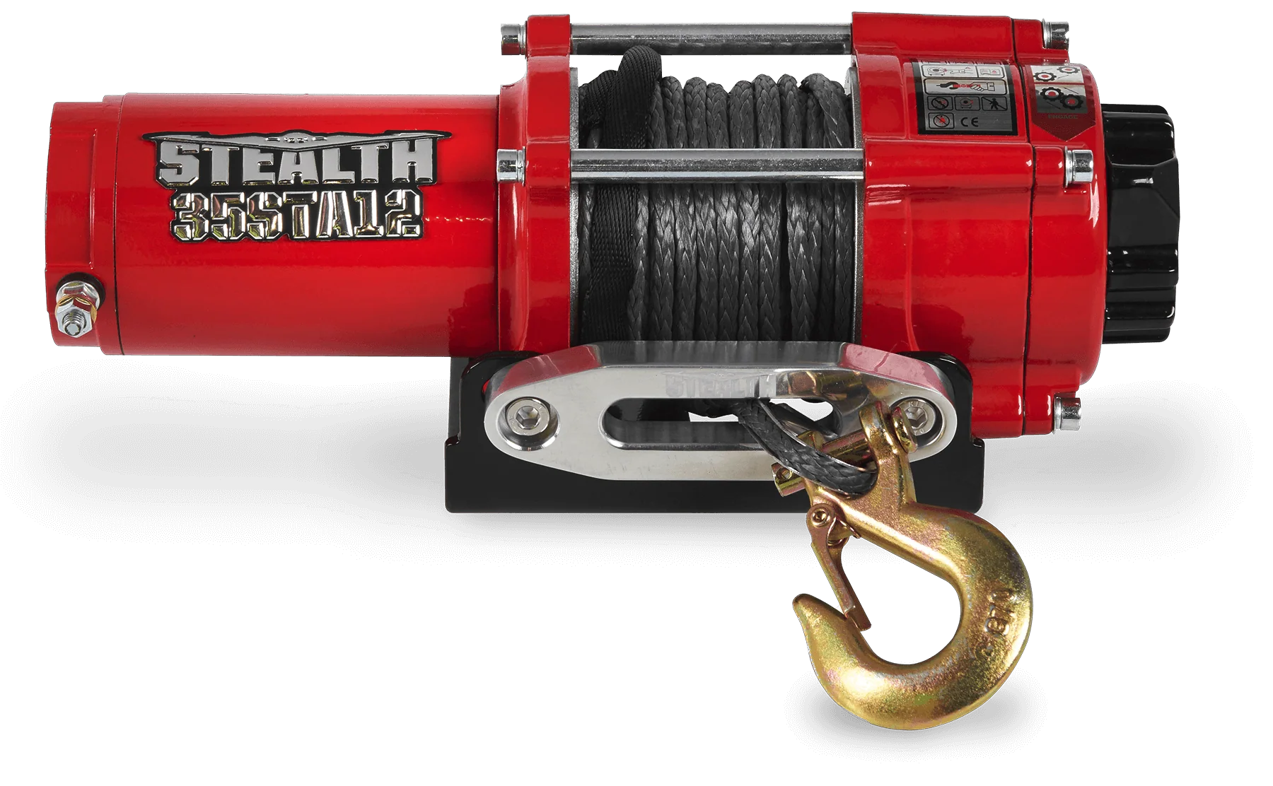 Stealth 3,500lb 12v Electric Winch - Synthetic Rope - Image 2