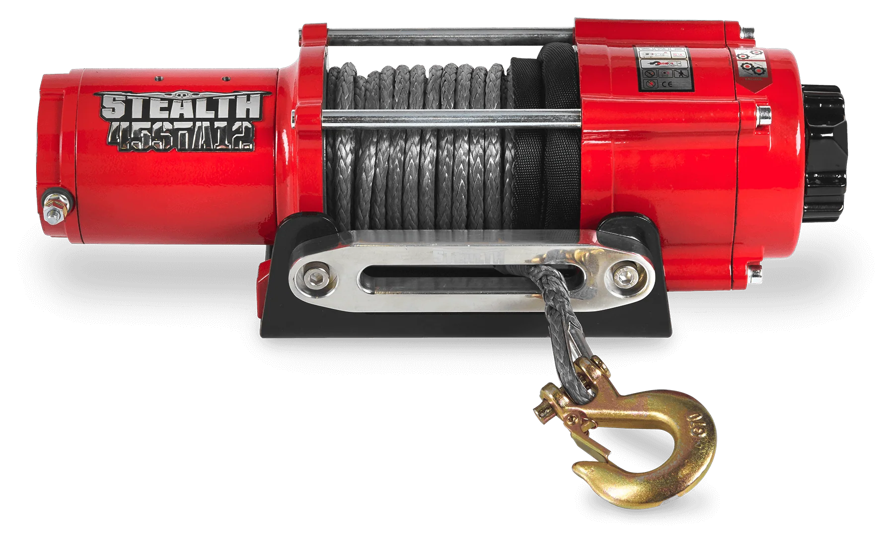 Stealth 4,500lb 12v Electric Winch - Synthetic Rope - Image 2