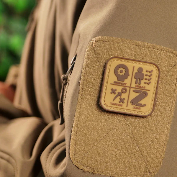Survival Compass Morale Patch (Orange on Black) - Image 23