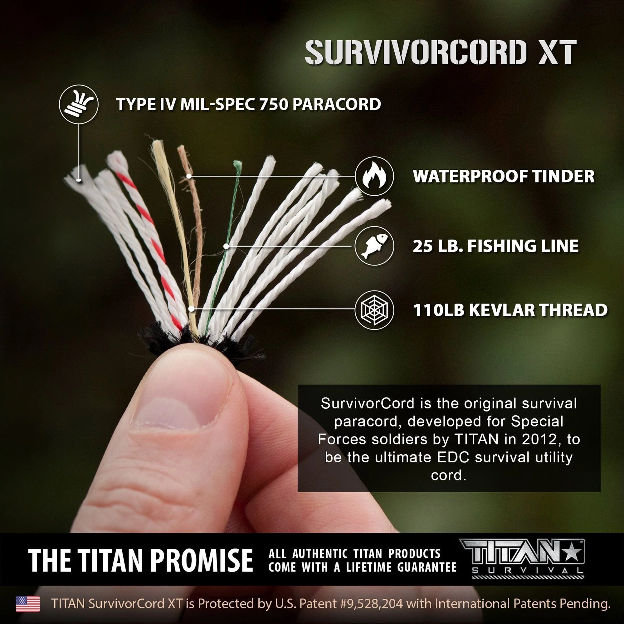 SurvivorCord XT Paracord (CN) | 100 FOOT - Image 2