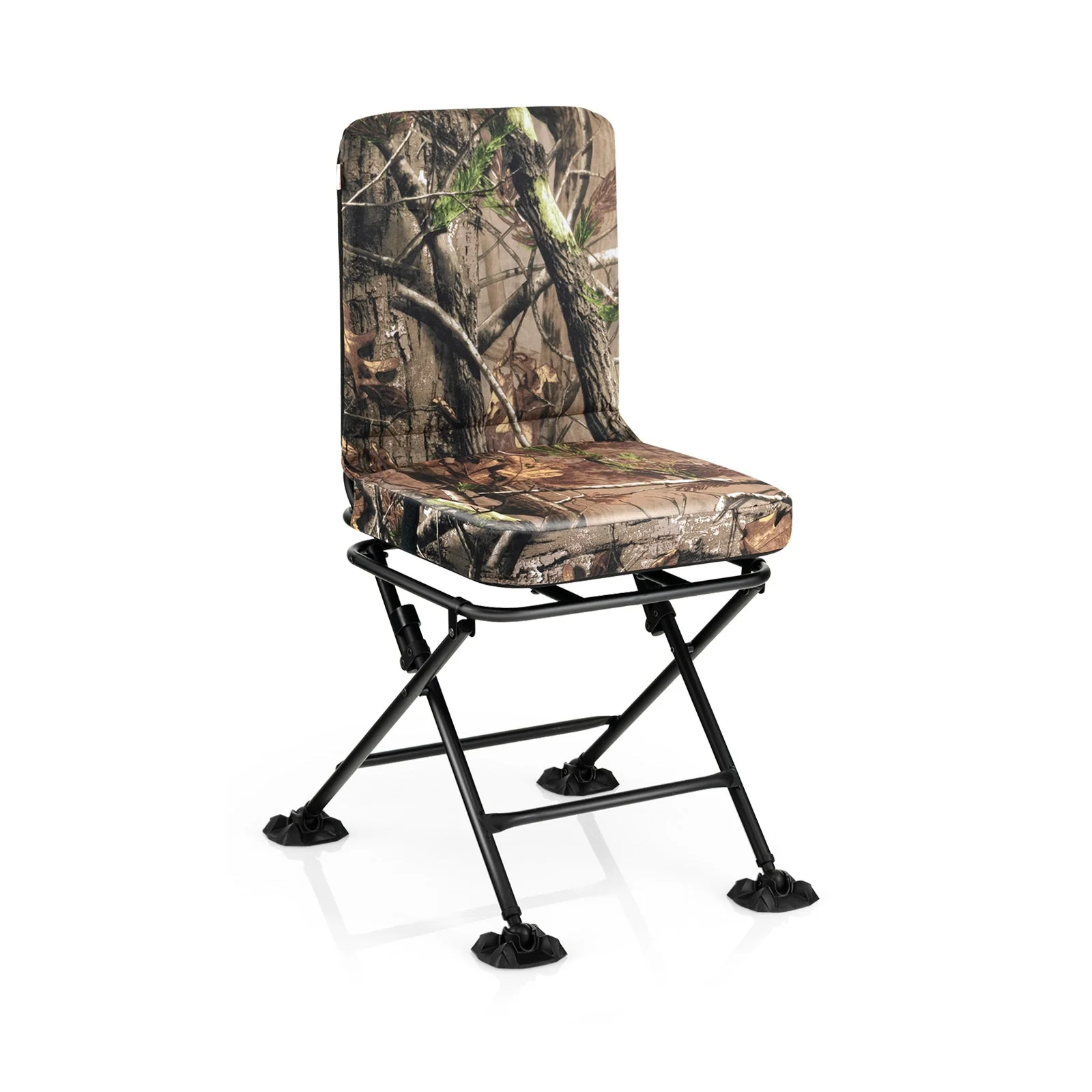 Swivel Folding Chair with Backrest and Padded Cushion - Image 3
