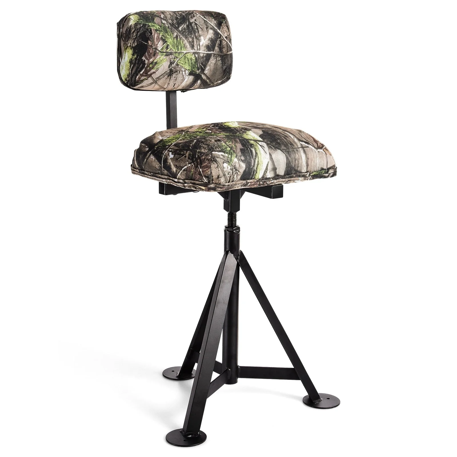 Swivel Hunting Chair Tripod Blind Stool with Detachable Backrest - Image 3