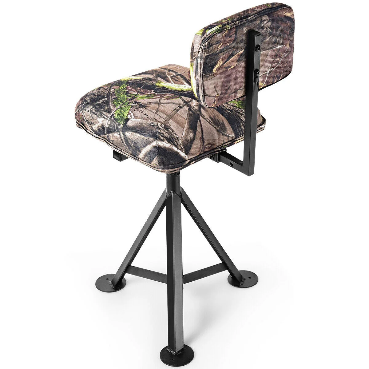 Swivel Hunting Chair Tripod Blind Stool with Detachable Backrest - Image 7