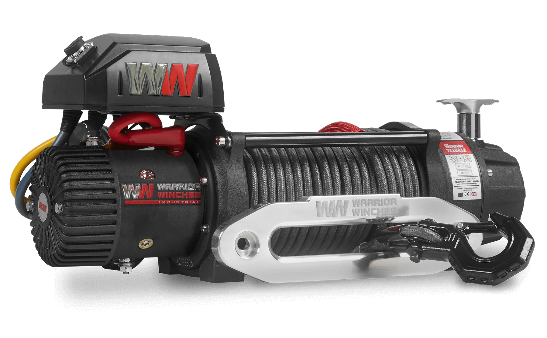 T1000 14,500lb Severe Duty 12v Electric Winch - Synthetic Rope