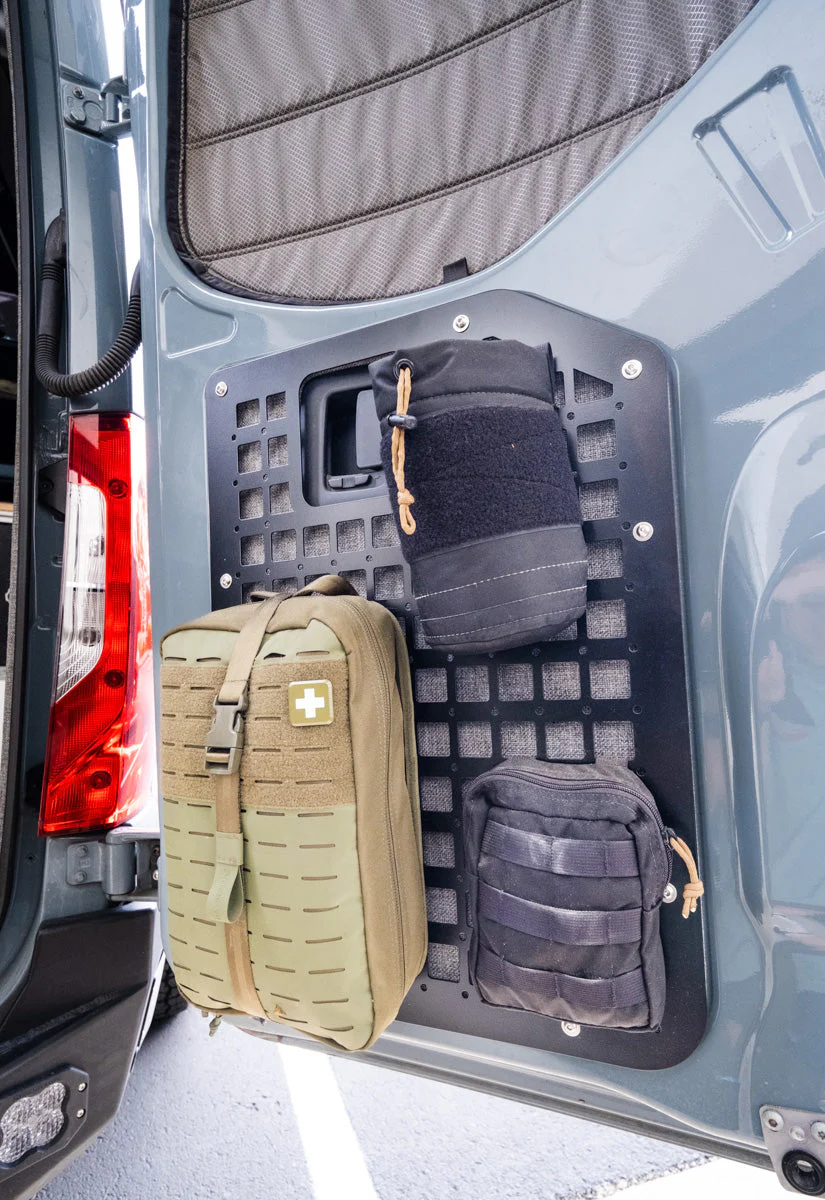 The Original Rear Door Modular MOLLE Storage Panel for Mercedes Sprinter (2019+) by FreedomVanGo - Image 10