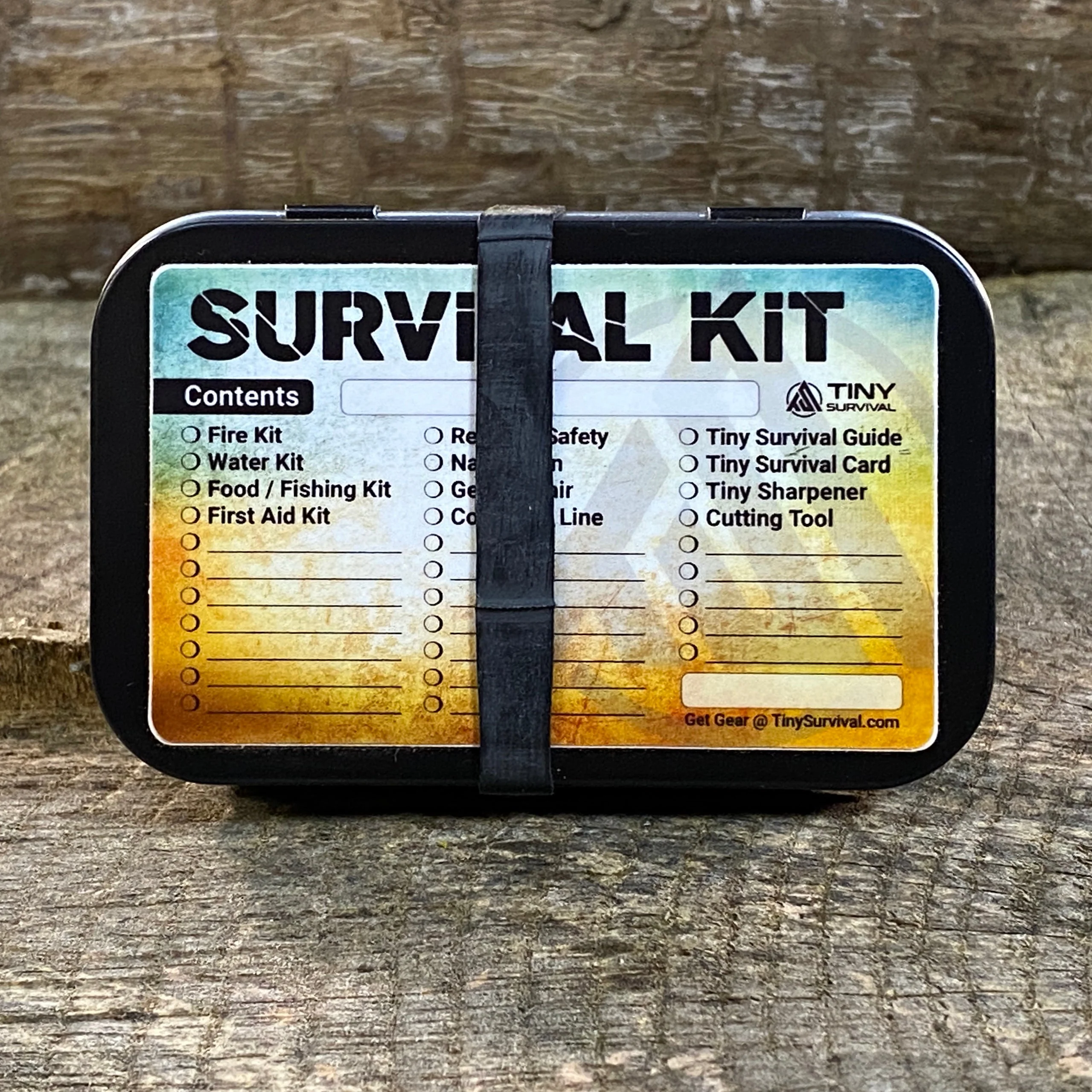 Tiny Survival Tin Kit: Rectangle - SMALL (7.4 c.i.) - Image 4
