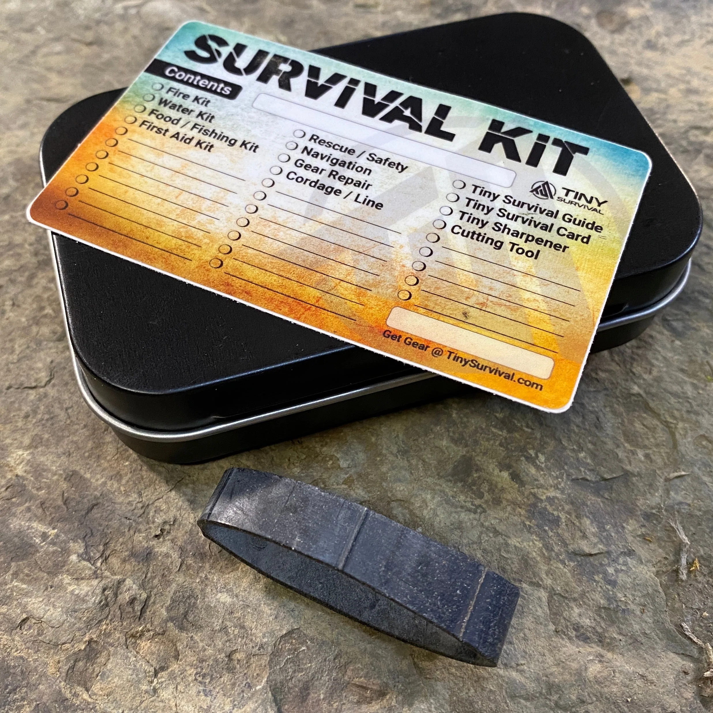 Tiny Survival Tin Kit: Rectangle - SMALL (7.4 c.i.) - Image 6