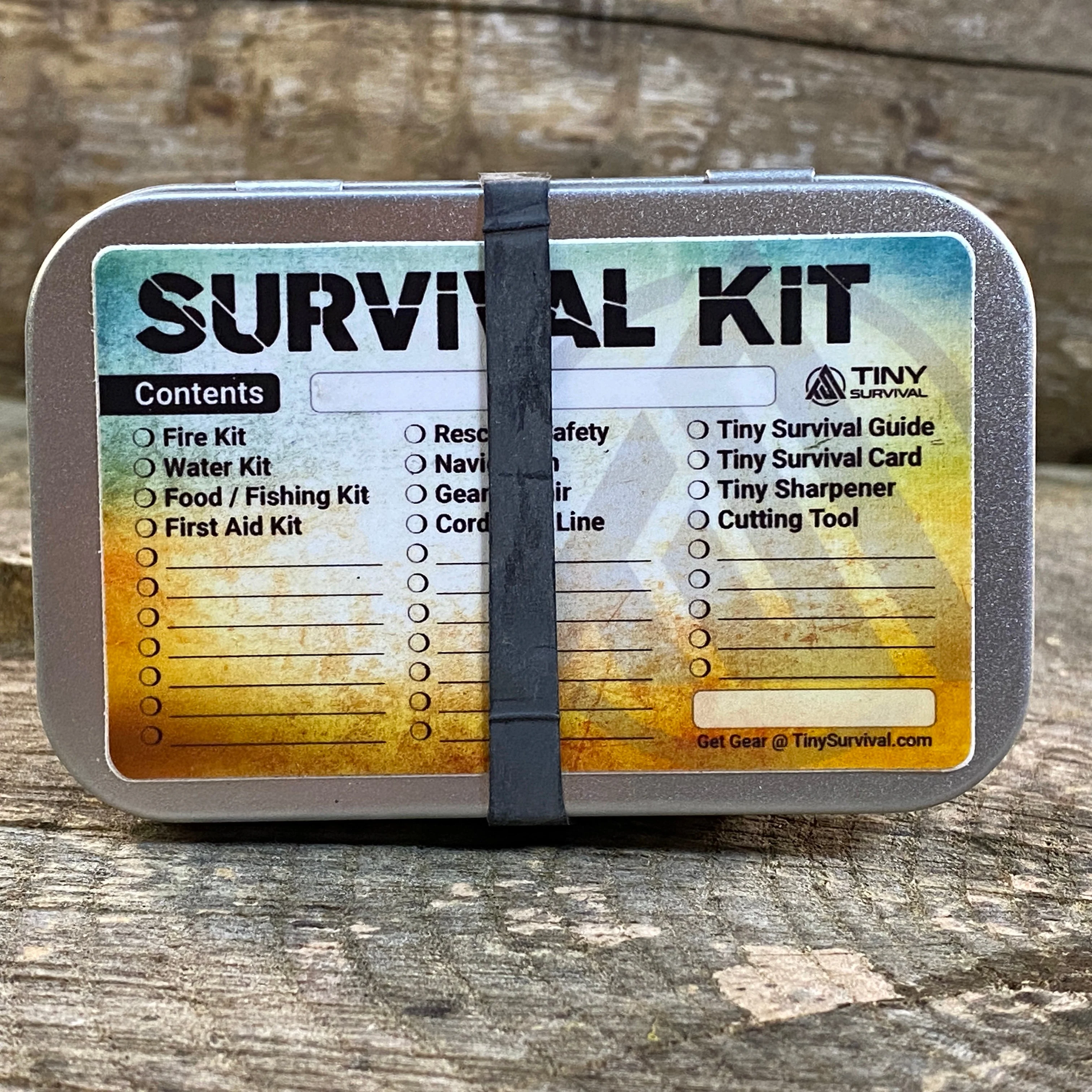Tiny Survival Tin Kit: Rectangle - SMALL (7.4 c.i.) - Image 7